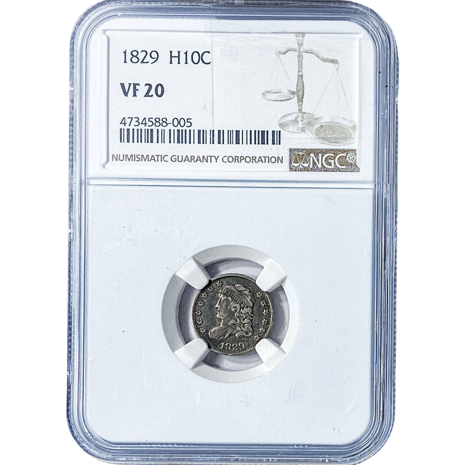 1829 Capped Bust Half Dime NGC VF20 (1 of 2)