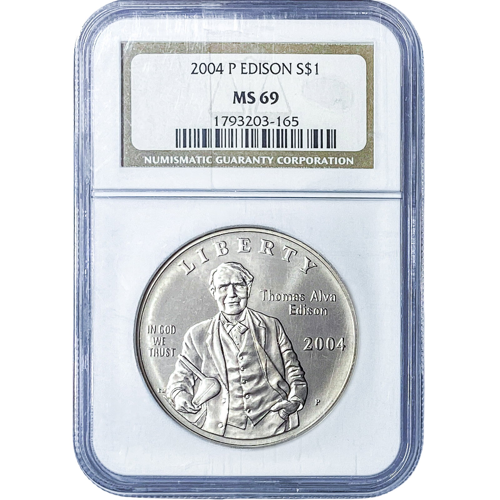 2004P 125th Anniversary of the Lightbulb Silver $1 NGC MS69 (1 of 2)