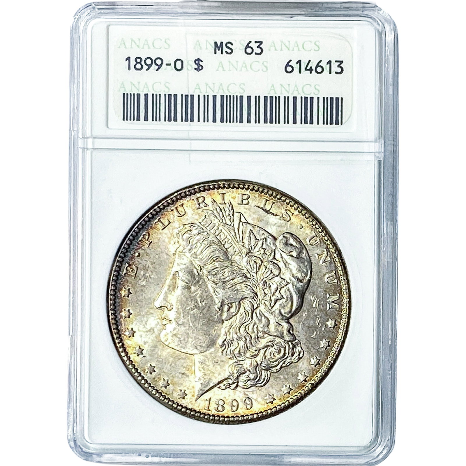 1899-O Morgan Silver Dollar ANACS MS63: 1899-O Morgan Silver Dollar ANACS MS63