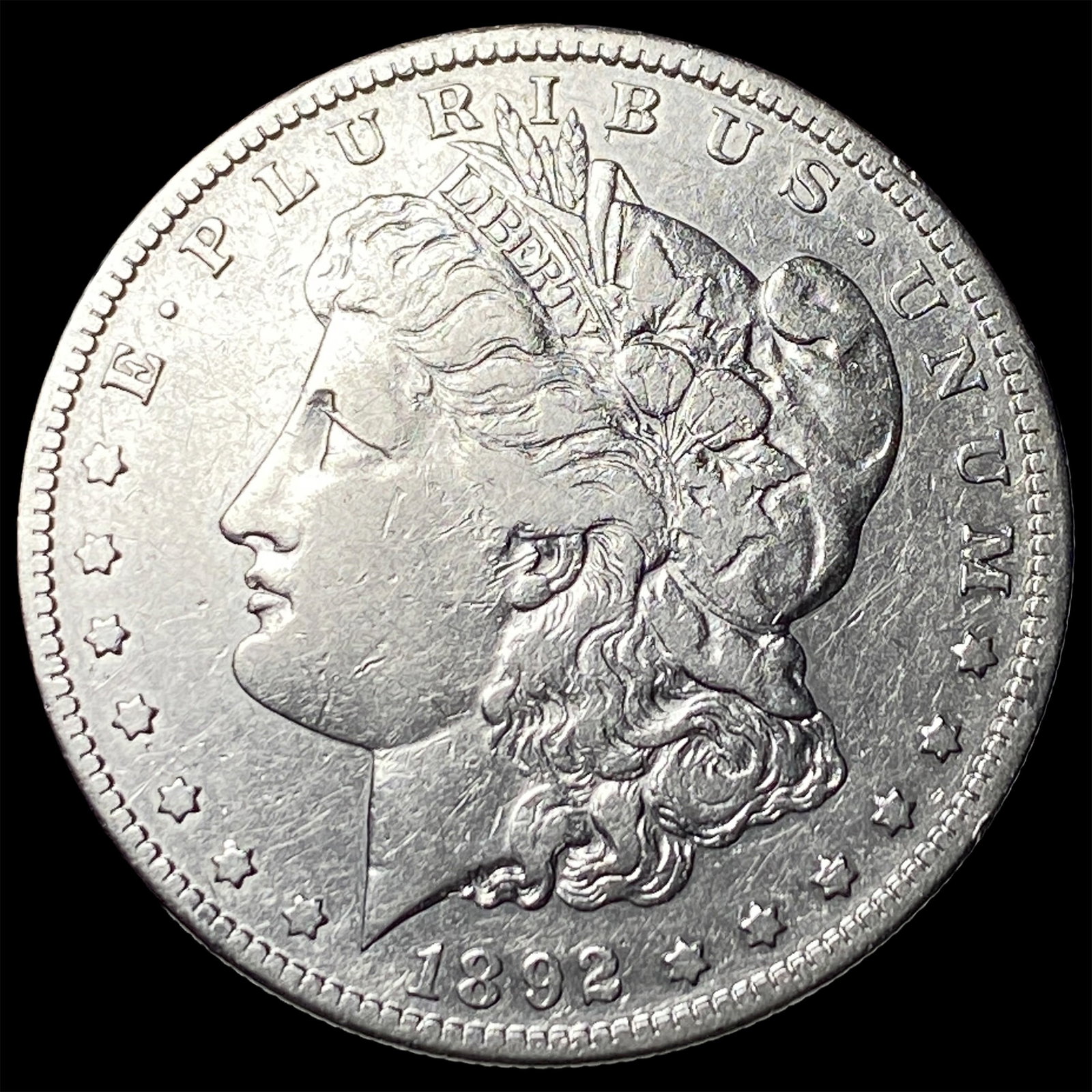 1892-S Silver Morgan Dollar NEARLY UNCIRCULATED: 1892-S Silver Morgan Dollar NEARLY UNCIRCULATED