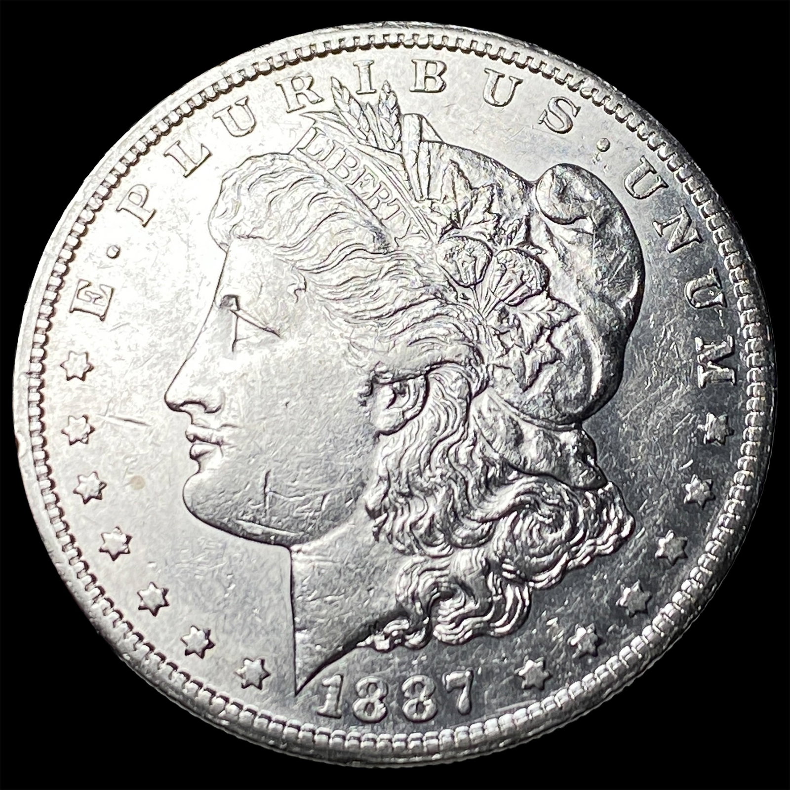 1887-S Morgan Silver Dollar CHOICE AU: 1887-S Morgan Silver Dollar CHOICE AU