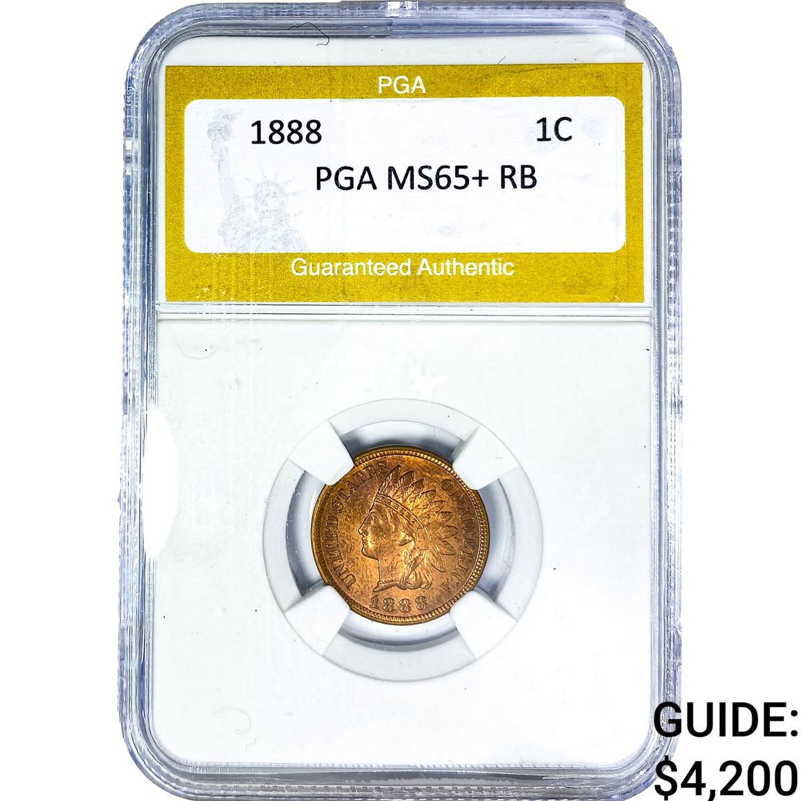 1888 Indian Head Cent PGA MS65+ RB (1 of 2)