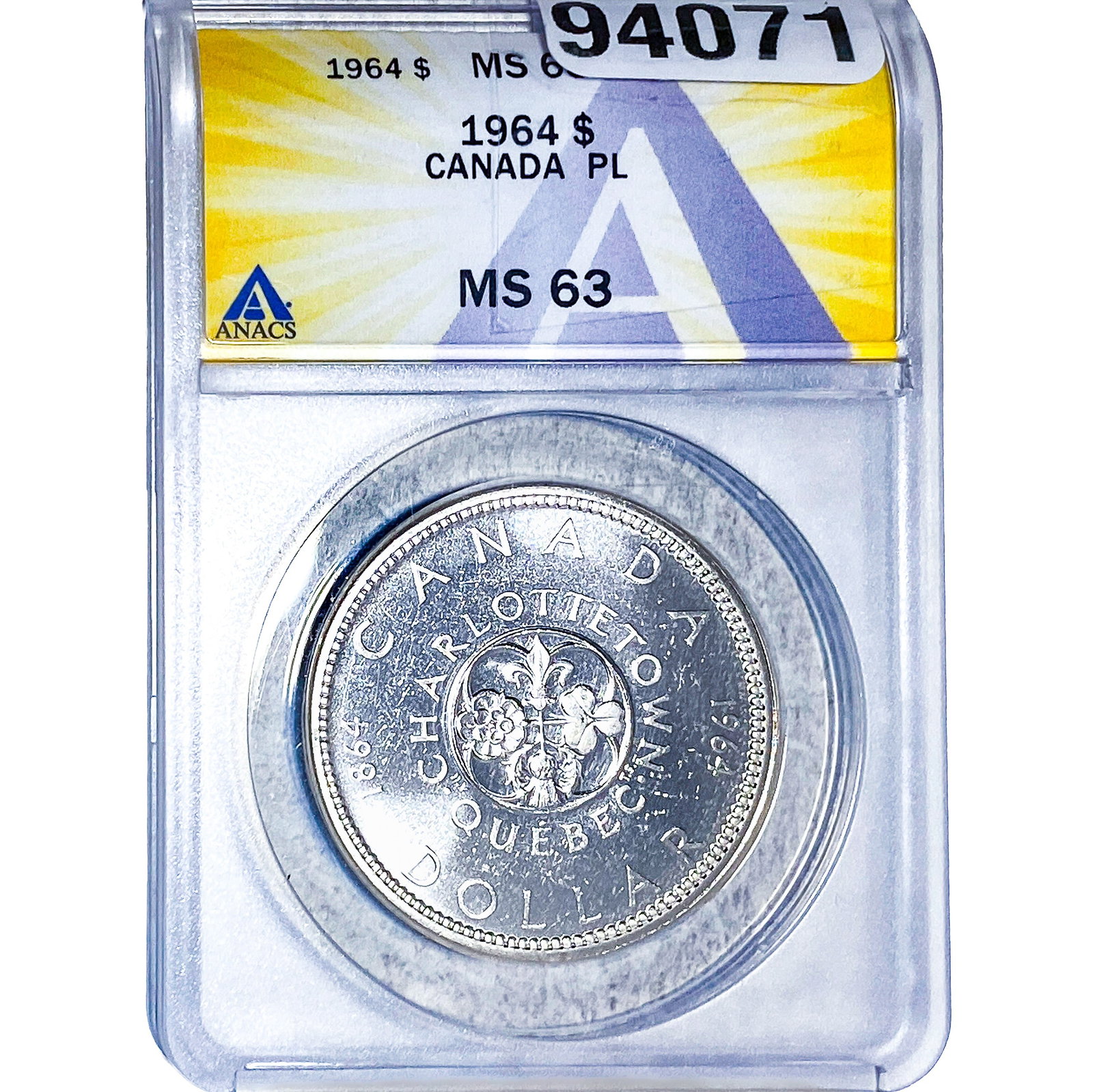 1964 Canada SIlver Dollar PL ANACS MS63 (1 of 2)
