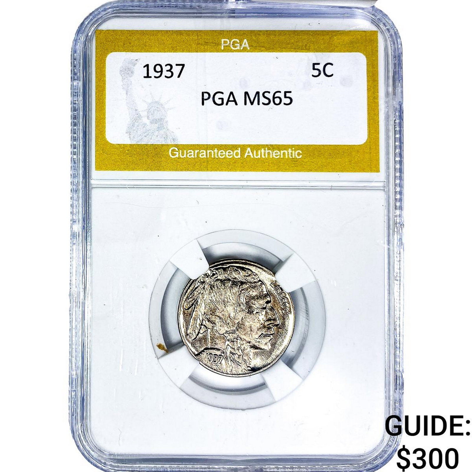 1937 Buffalo Nickel PGA MS65: 1937 Buffalo Nickel PGA MS65