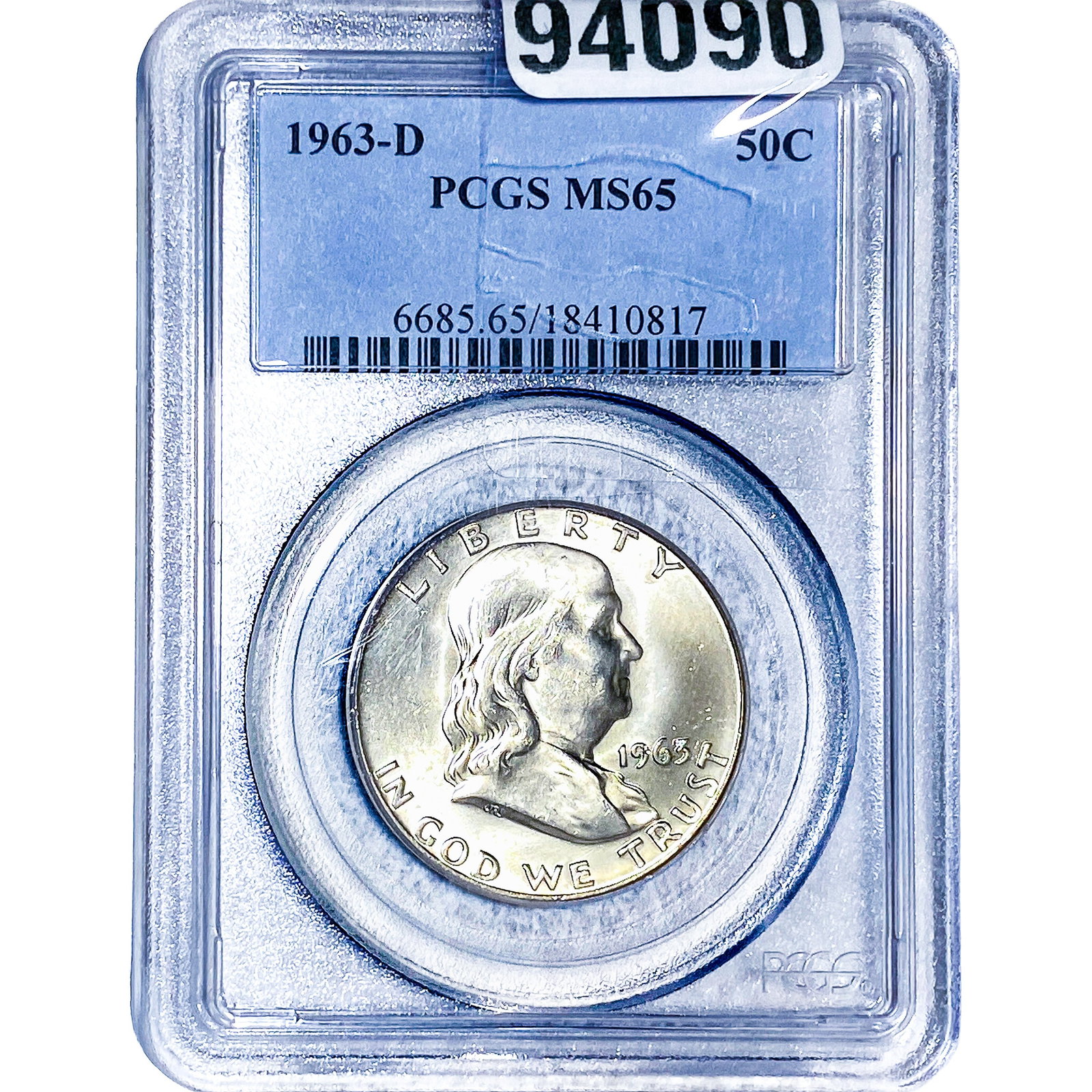 1963-D Franklin Half Dollar PCGS MS65: 1963-D Franklin Half Dollar PCGS MS65