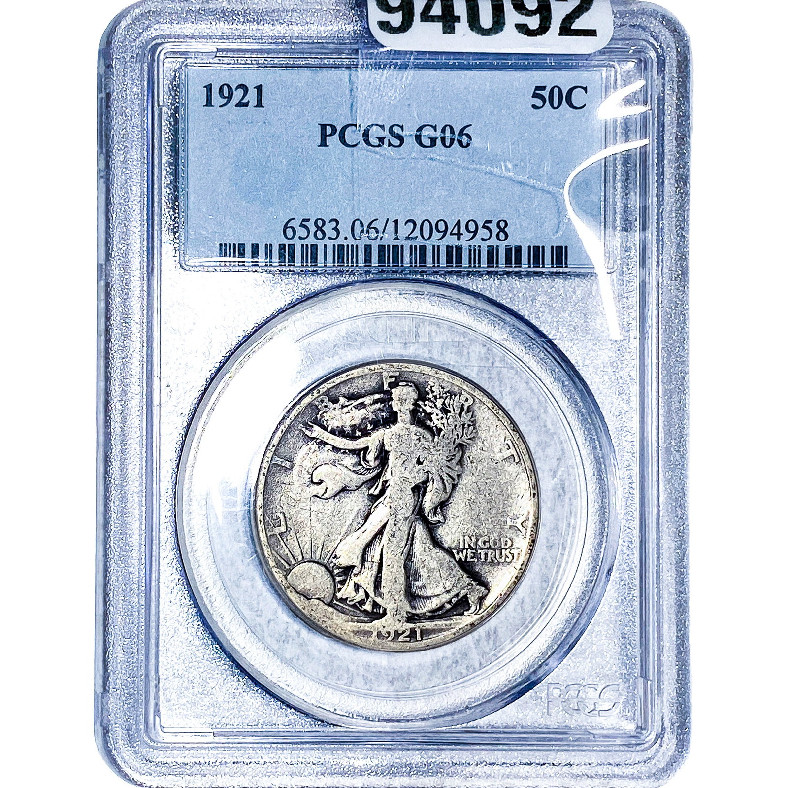 1921 Walking Liberty Half Dollar PCGS G06: 1921 Walking Liberty Half Dollar PCGS G06