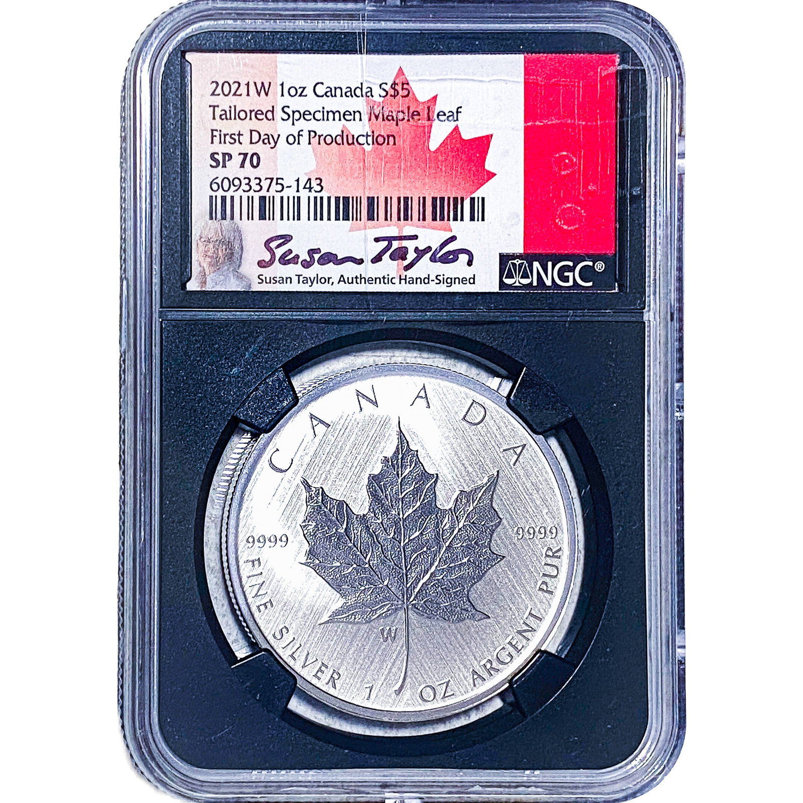 2021-W Canada Silver $5 Maple Leaf NGC SP70: 2021-W Canada Silver $5 Maple Leaf NGC SP70