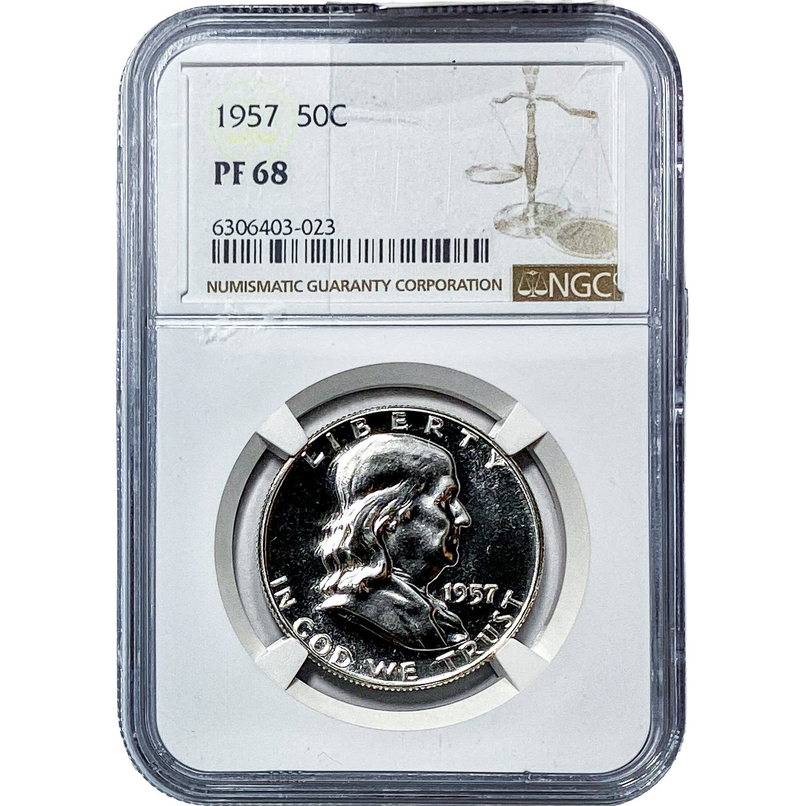 1957 Franklin Half Dollar NGC PF68 (1 of 2)