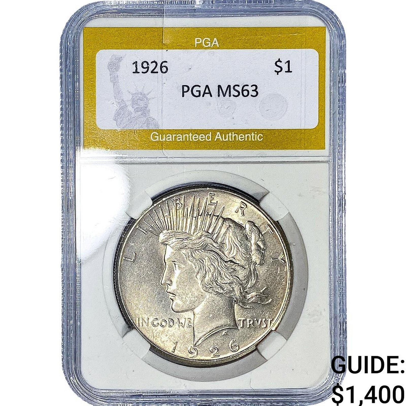 1926 Silver Peace Dollar PGA MS63 (1 of 2)