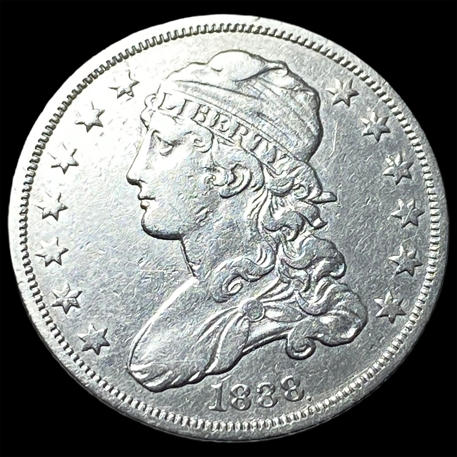 1838 Capped Bust Quarter CLOSELY UNCIRCULATED: 1838 Capped Bust Quarter CLOSELY UNCIRCULATED
