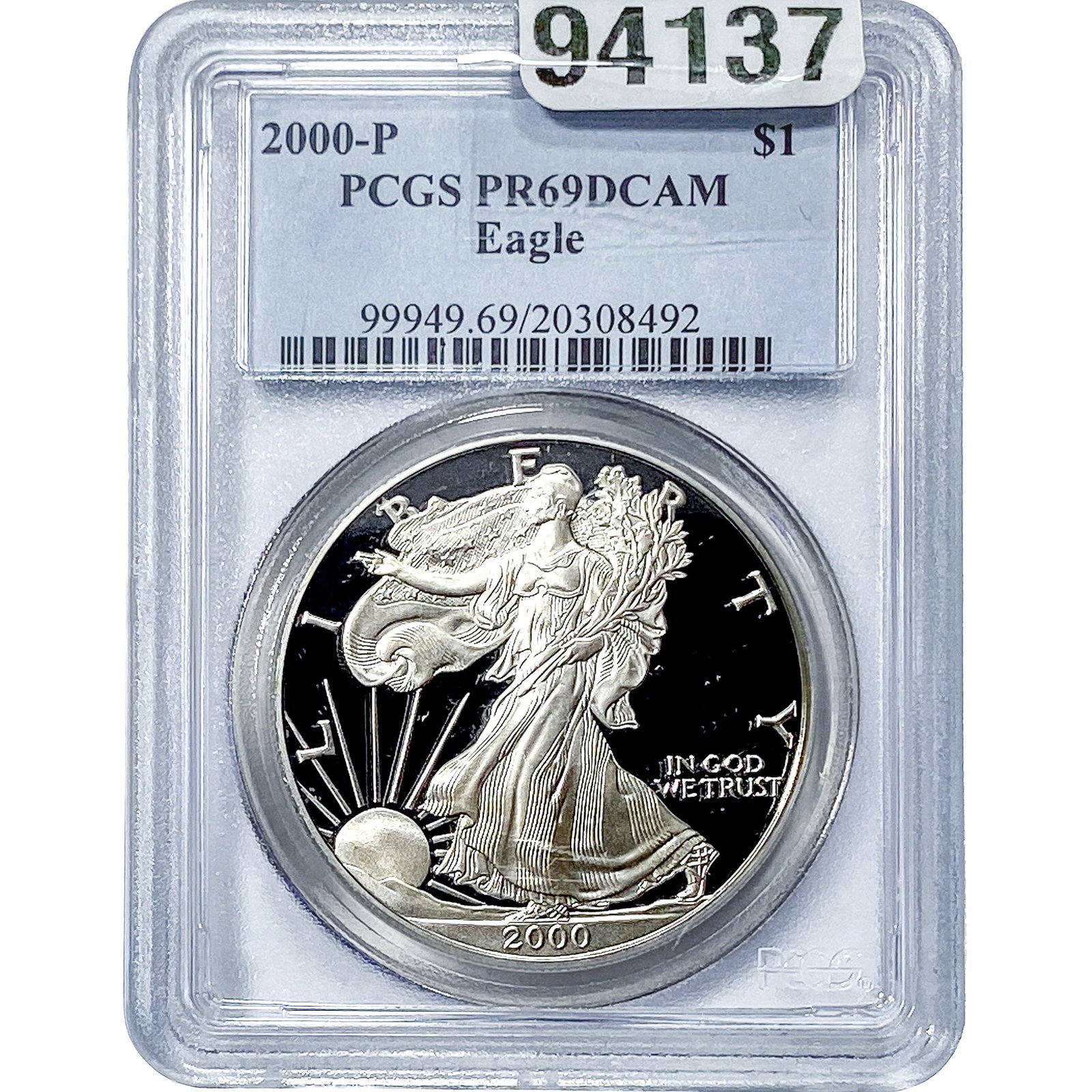 2000-P Silver Eagle PCGS PR69 DCAM