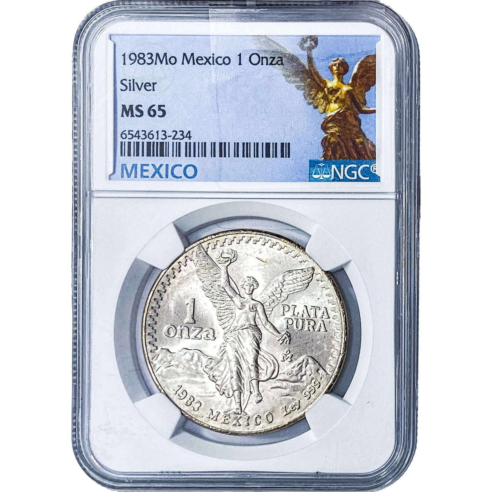 1983Mo Mexico Silver 1 Onza NGC MS65 (1 of 2)