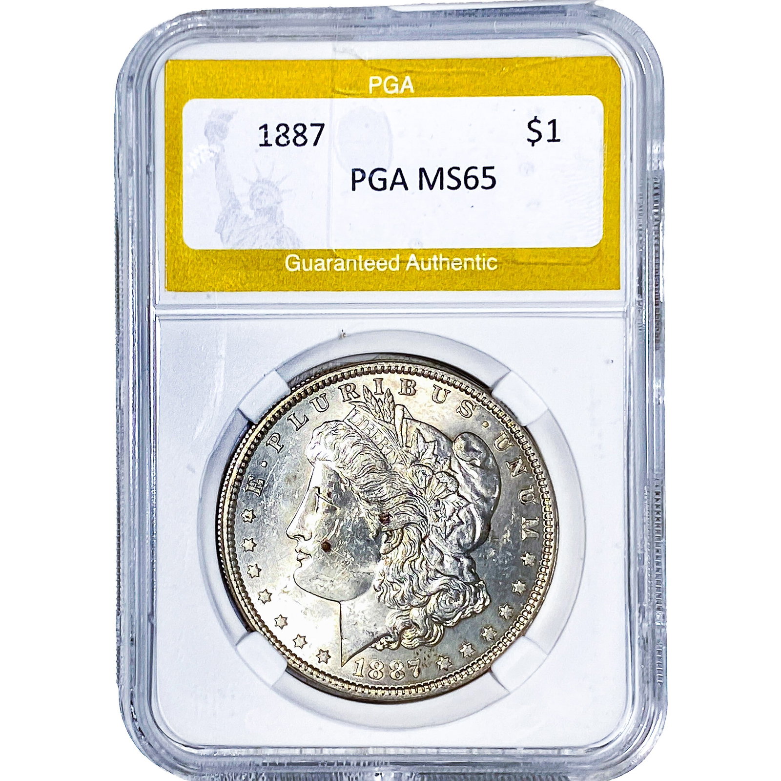 1887 Morgan Silver Dollar PGA MS65: 1887 Morgan Silver Dollar PGA MS65