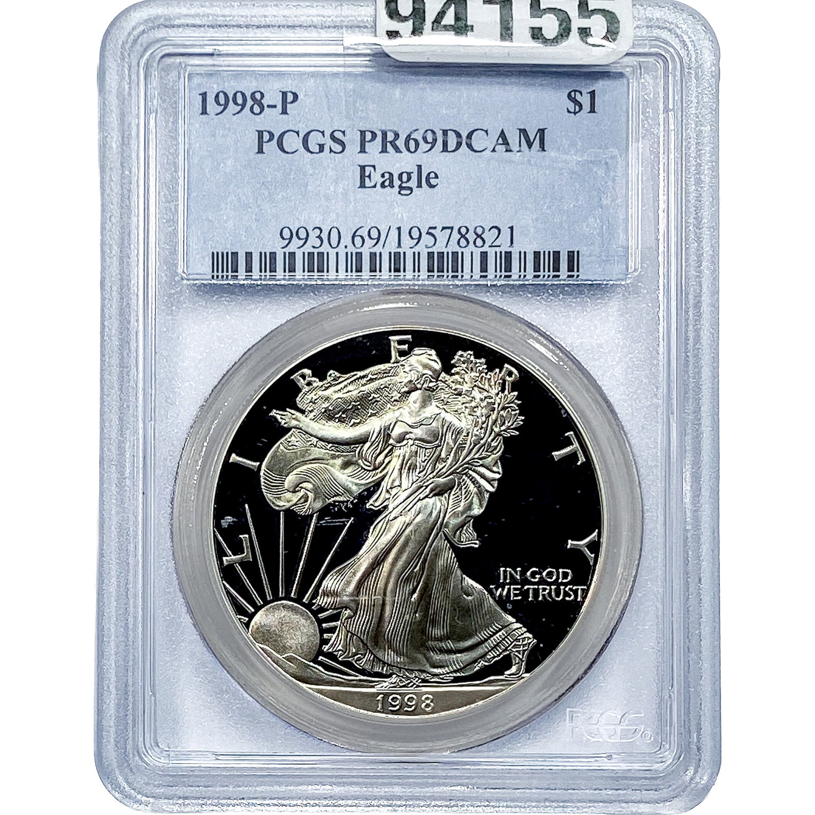 1998-P Silver Eagle PCGS PR69 DCAM (1 of 2)
