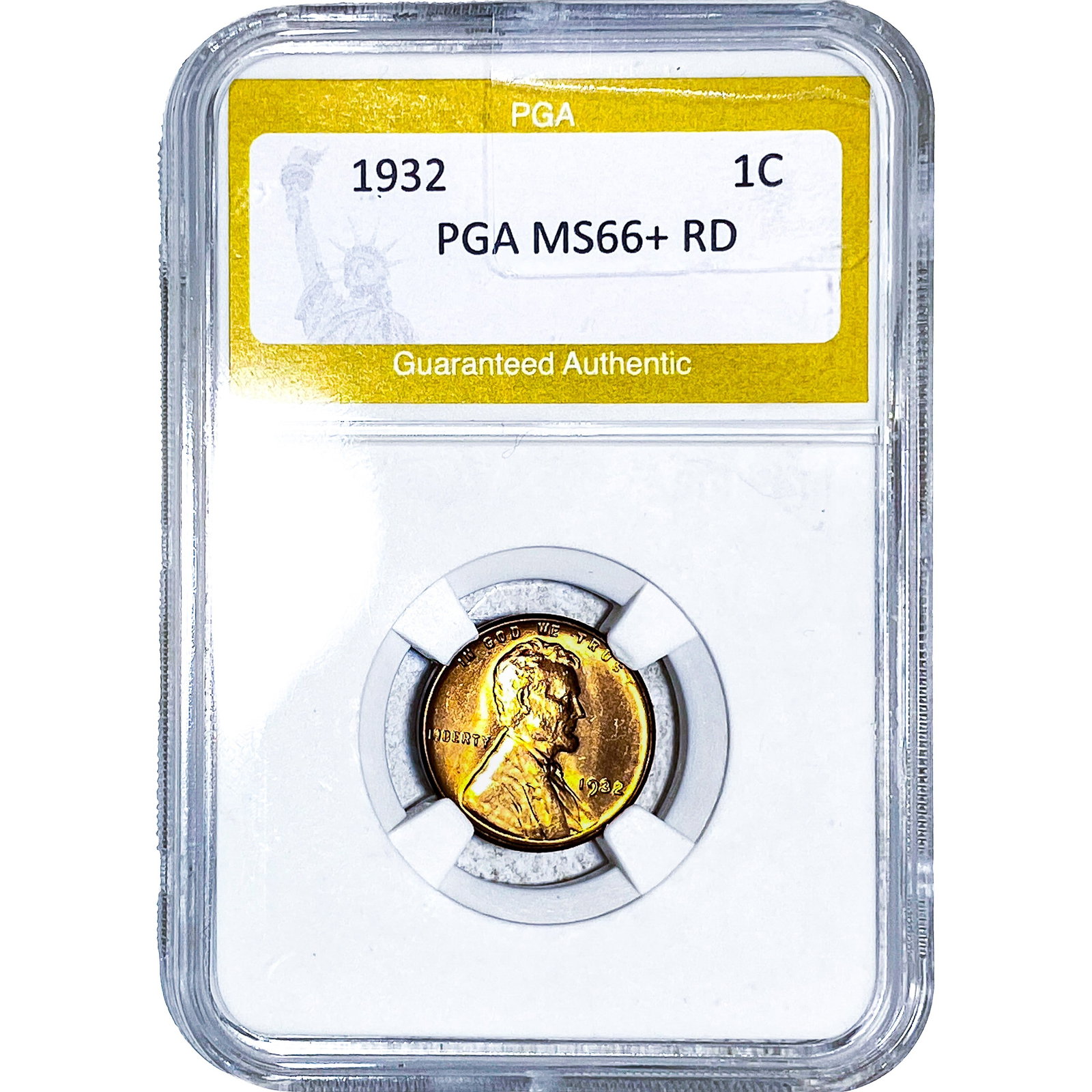 1932 Wheat Cent PGA MS66+ RD: 1932 Wheat Cent PGA MS66+ RD