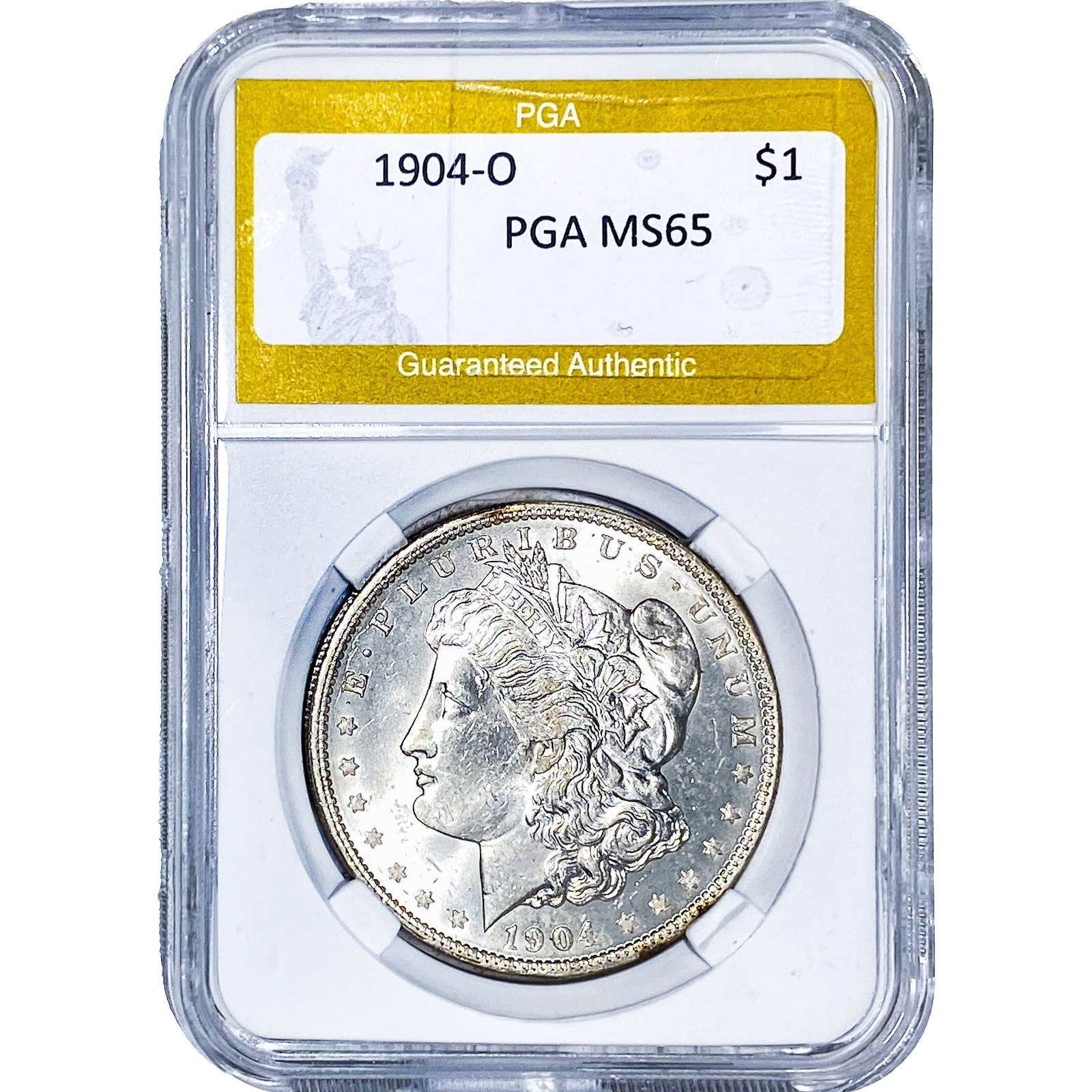 1904-O Morgan Silver Dollar PGA MS65: 1904-O Morgan Silver Dollar PGA MS65