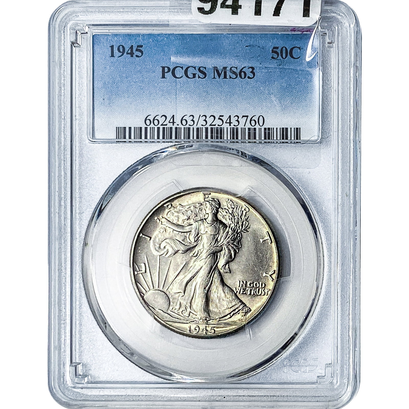 1945 Walking Liberty Half Dollar PCGS MS63: 1945 Walking Liberty Half Dollar PCGS MS63
