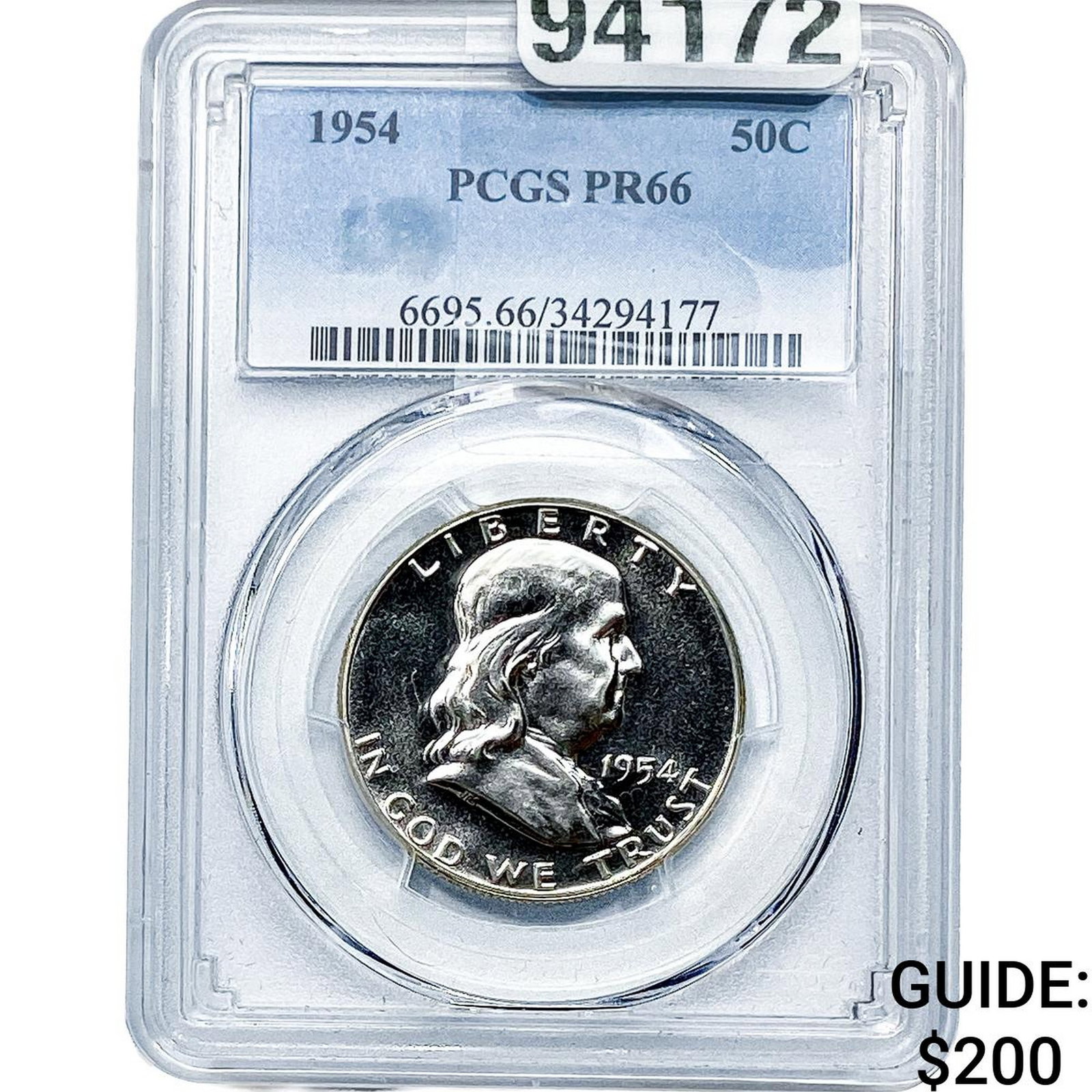 1954 Franklin Half Dollar PCGS PR66 (1 of 2)