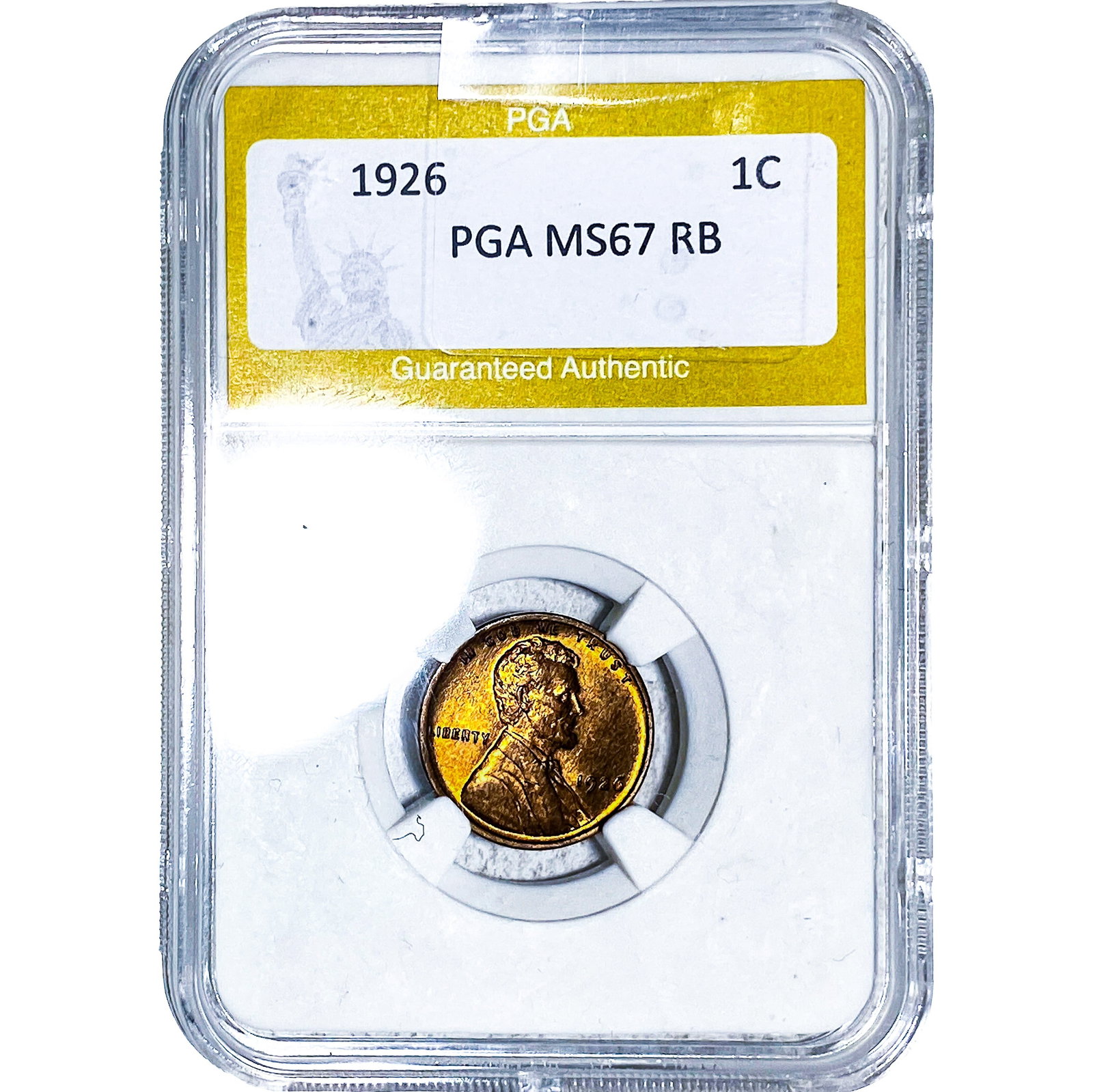 1926 Wheat Cent PGA MS67 RB: 1926 Wheat Cent PGA MS67 RB
