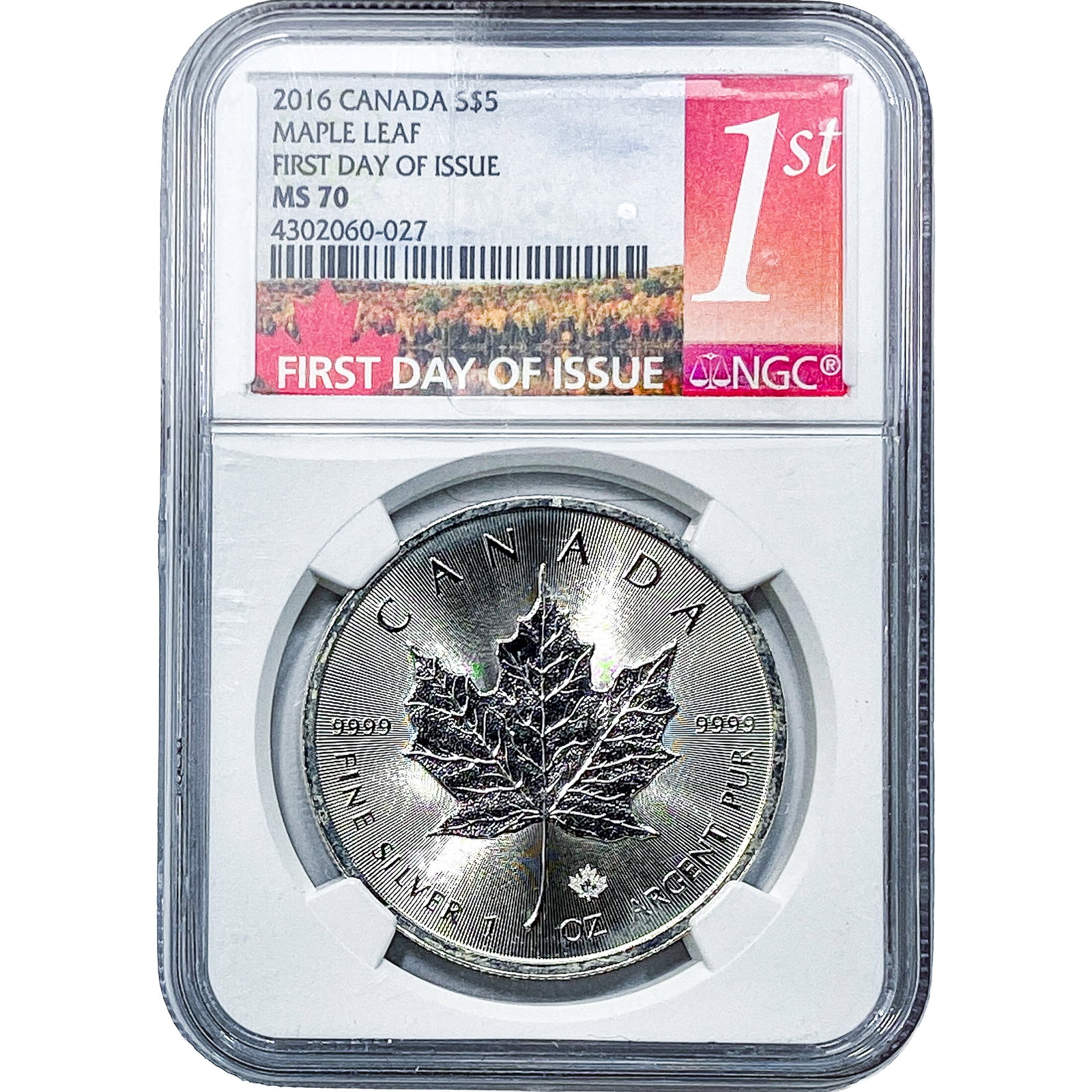 2016 Canada 1oz Silver $5 Maple Leaf NGC MS70 (1 of 2)