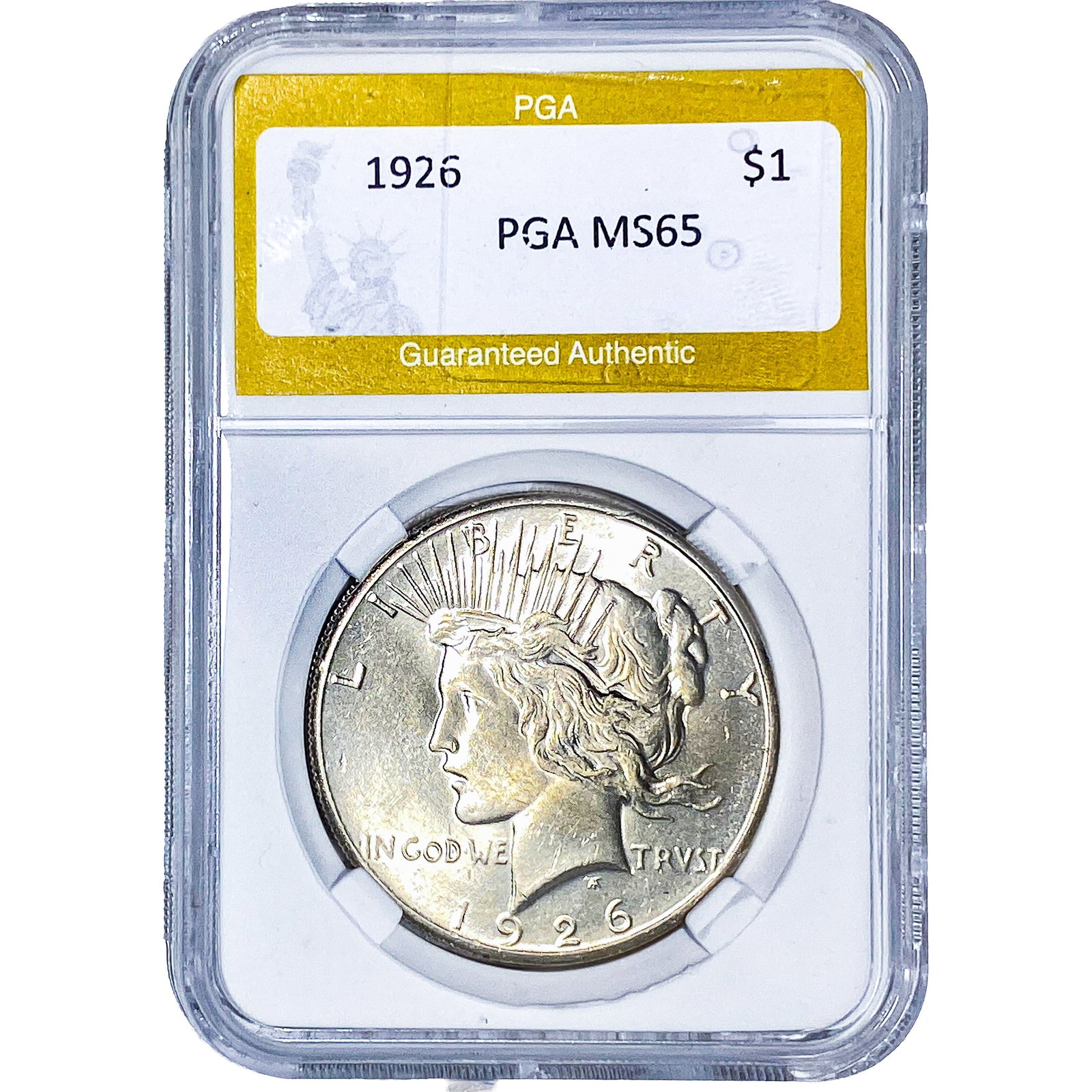 1926 Silver Peace Dollar PGA MS65 (1 of 2)