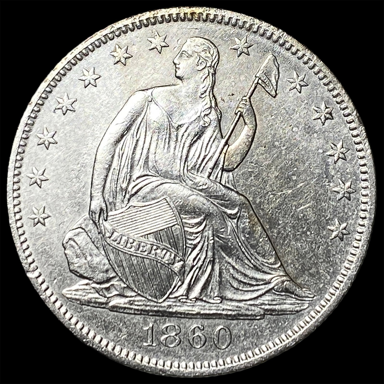 1860-O Silver Half Dollar UNCIRCULATED: 1860-O Silver Half Dollar UNCIRCULATED