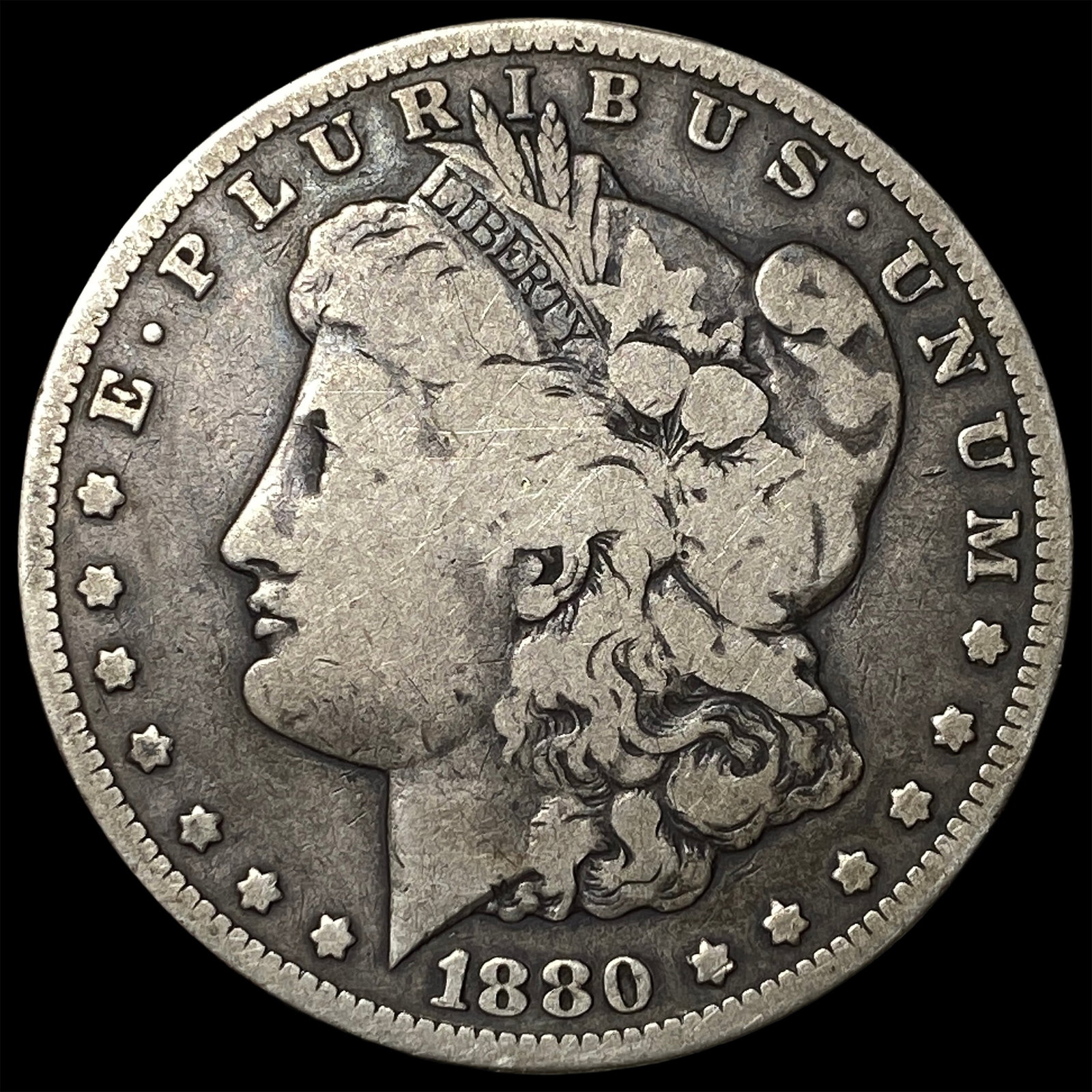 1880-CC Silver Morgan Dollar NICELY CIRCULATED: 1880-CC Silver Morgan Dollar NICELY CIRCULATED