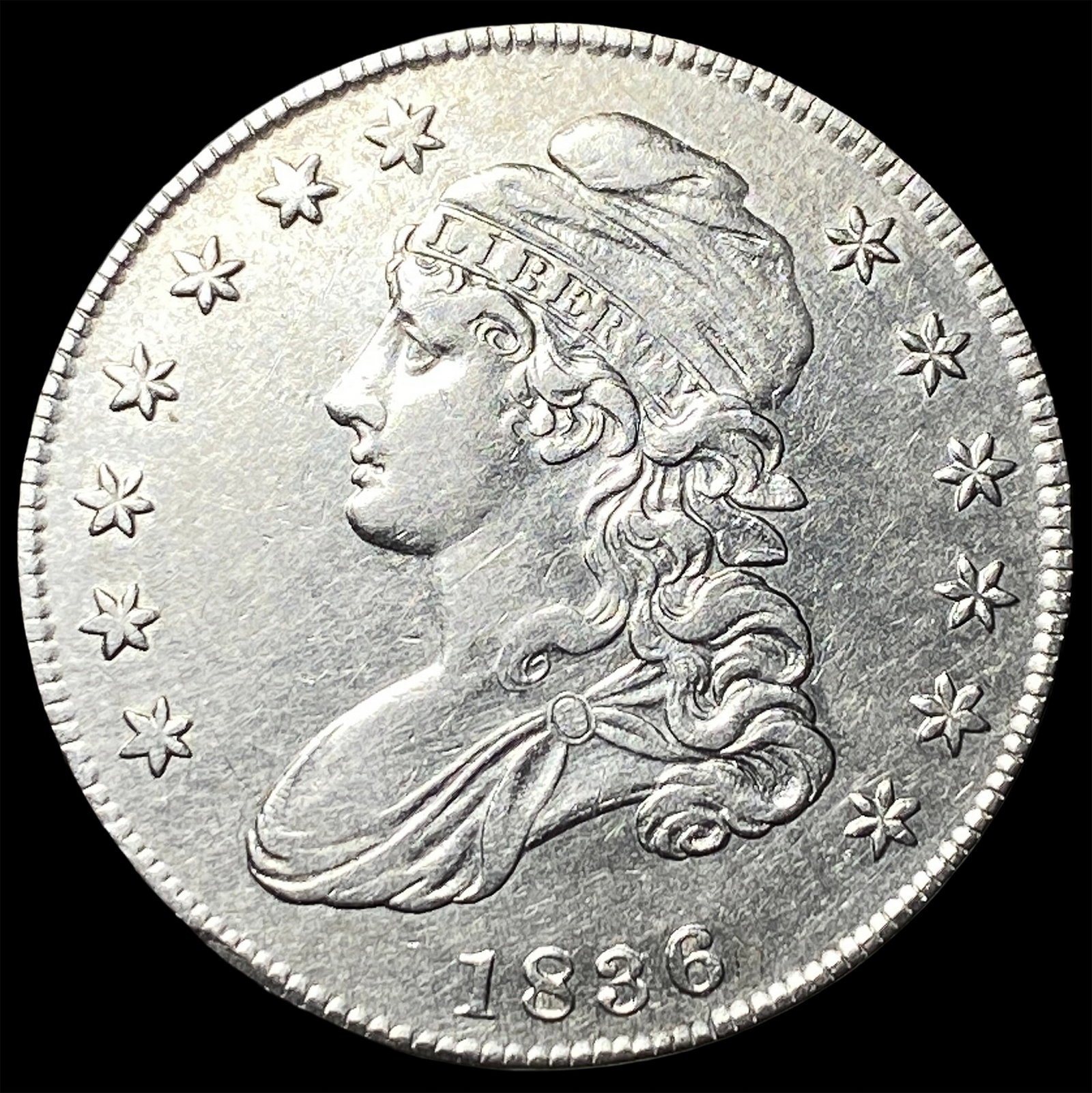 1836 Capped Bust Half Dollar CLOSELY UNCIRCULATED (1 of 2)