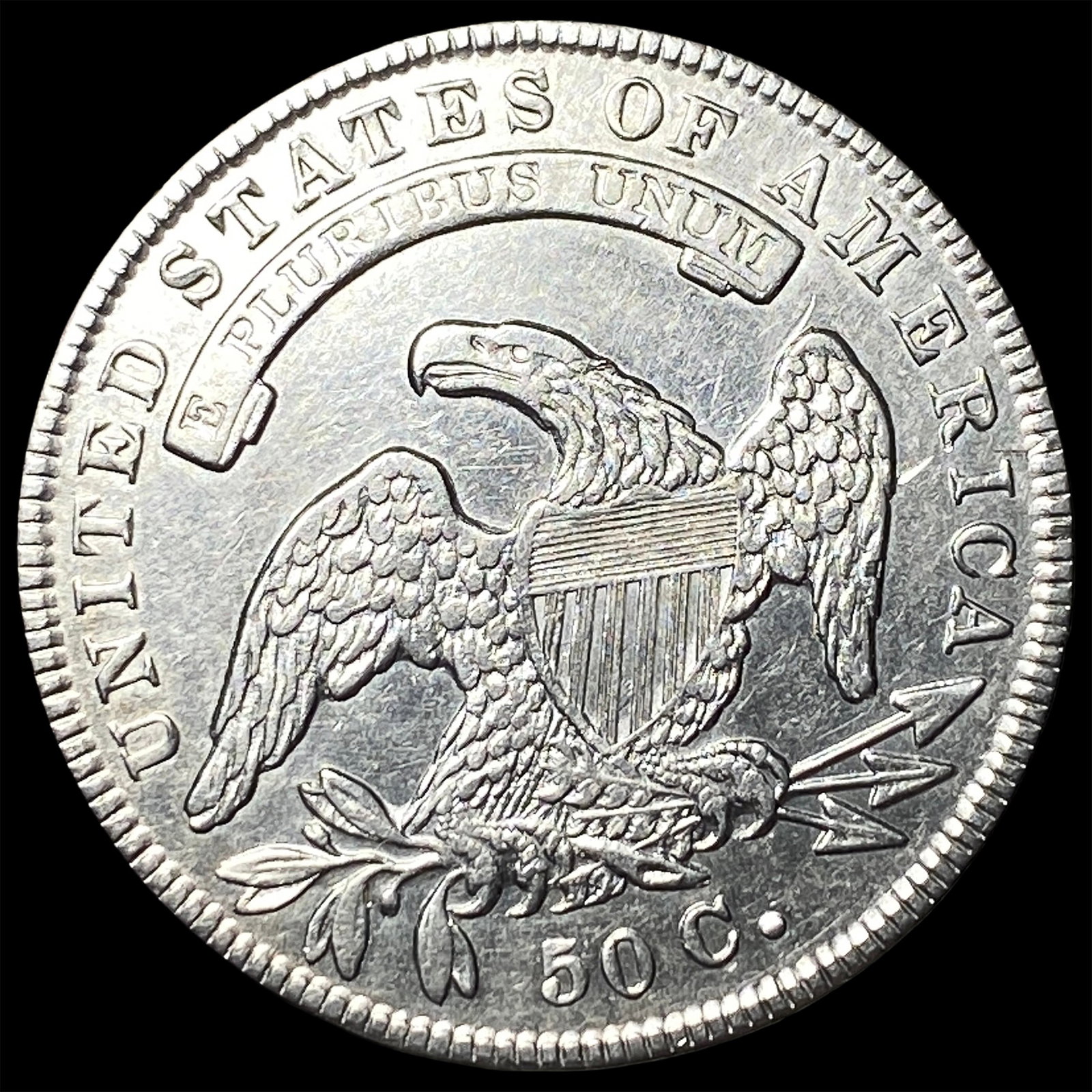 1836 Silver Capped Bust Half Dollar CLOSELY UNCIRCULATED - 2