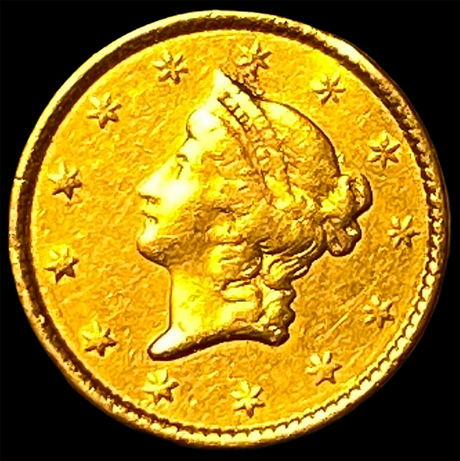 1851 Gold $1 Liberty Head Type 1 CHOICE AU: 1851 Gold $1 Liberty Head Type 1 CHOICE AU