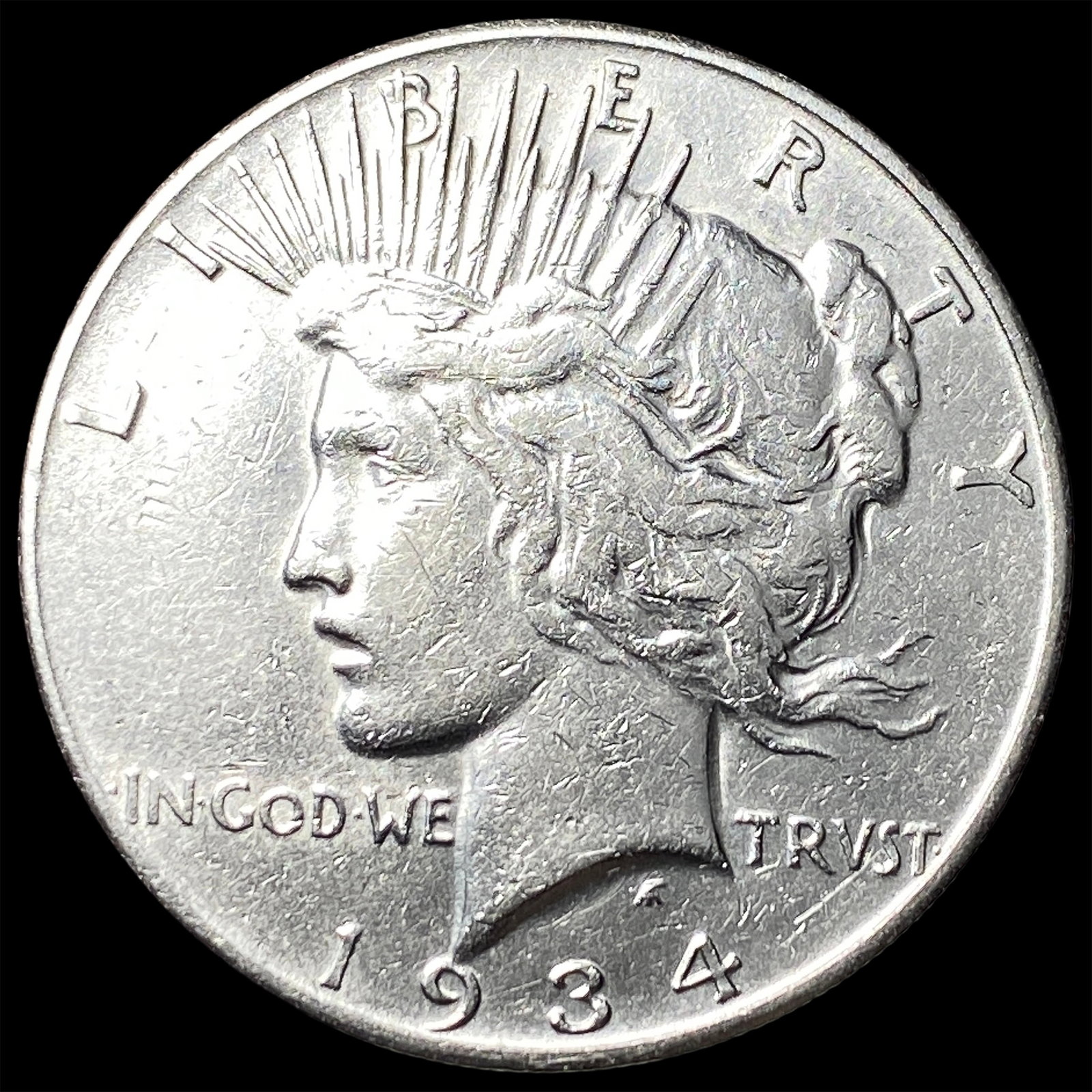 1934-S Silver Peace Dollar NEARLY UNCIRCULATED (1 of 2)