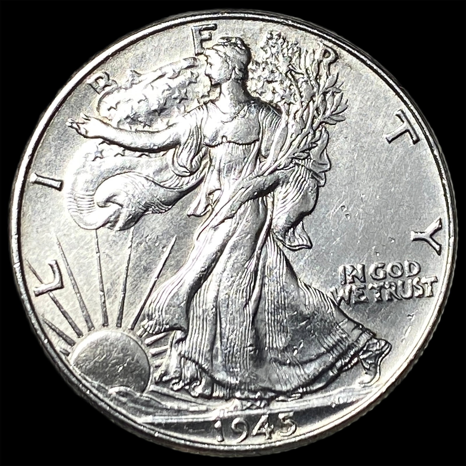 1945-P Silver Walking Liberty Half Dollar UNCIRCULATED: 1945-P Silver Walking Liberty Half Dollar UNCIRCULATED
