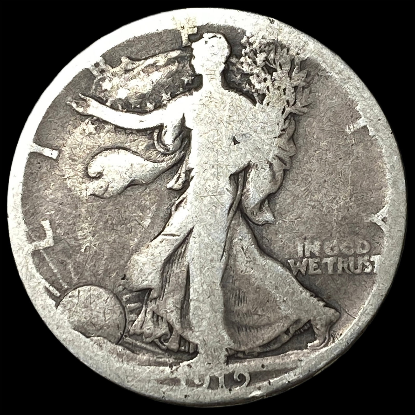 1919-D Walking Liberty Half Dollar NICELY CIRCULATED (1 of 2)