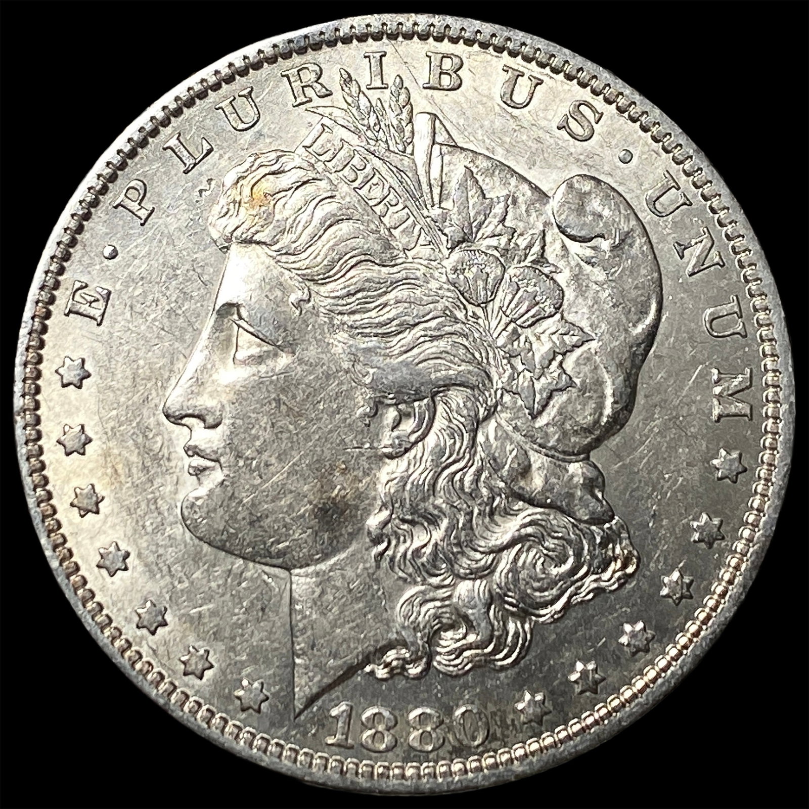 1880-O Micro O Silver Morgan Dollar CHOICE AU (1 of 2)