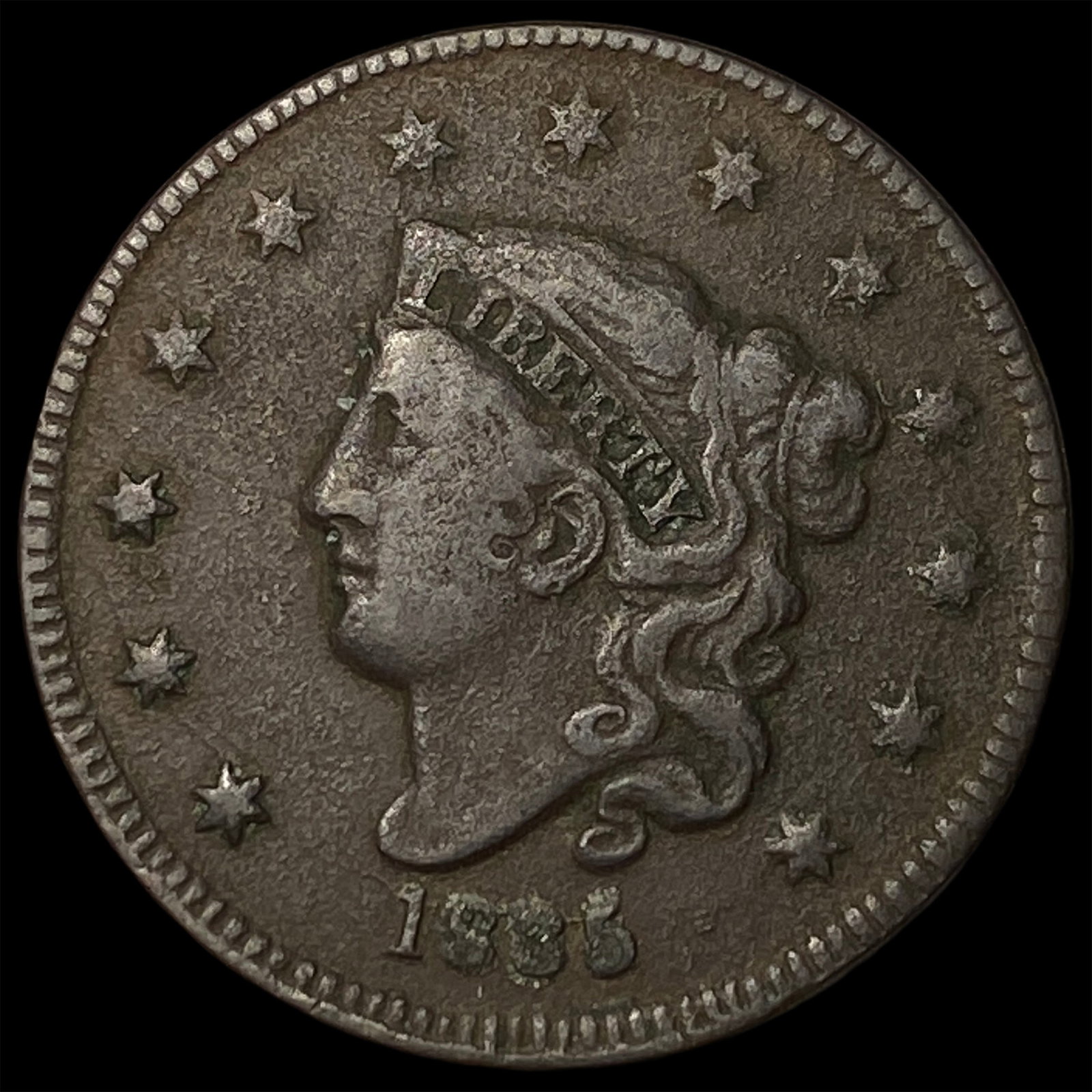 1835 Coronet Head Large Cent LIGHTLY CIRCULATED (1 of 2)