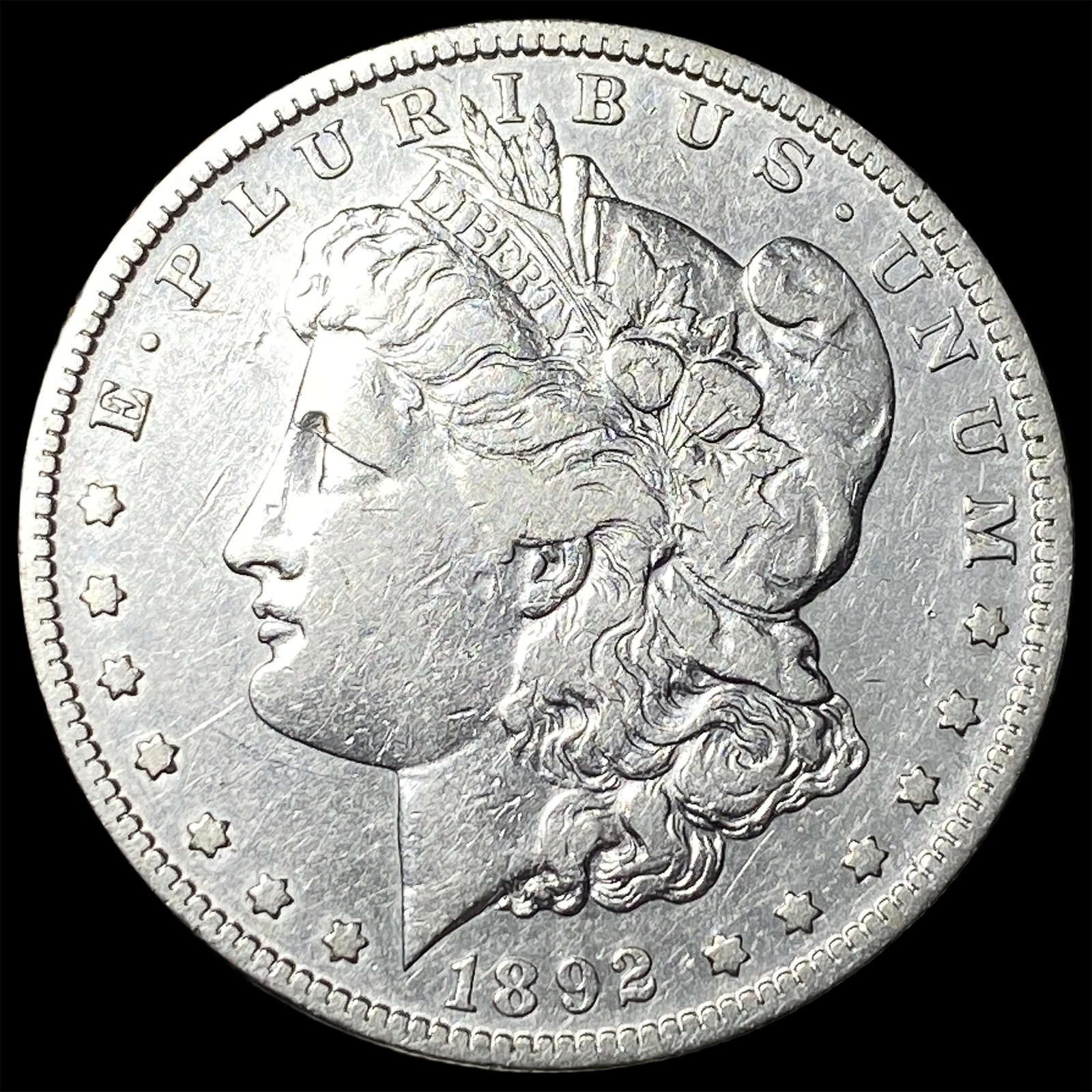 1892-S Silver Morgan Dollar CLOSELY UNCIRCULATED: 1892-S Silver Morgan Dollar CLOSELY UNCIRCULATED