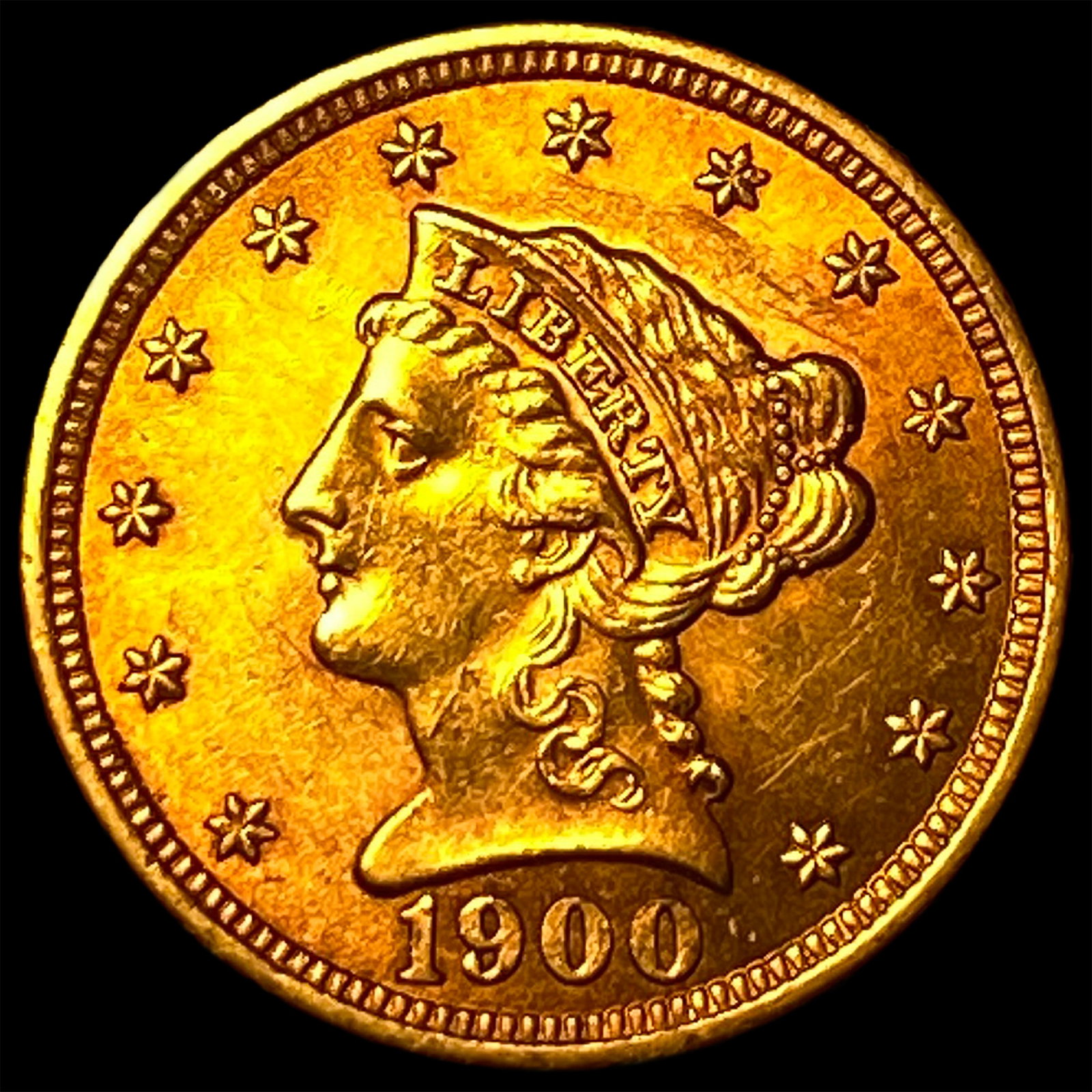 1900 Liberty Head Gold $2.50 Quarter Eagle CHOICE BU: 1900 Liberty Head Gold $2.50 Quarter Eagle CHOICE BU