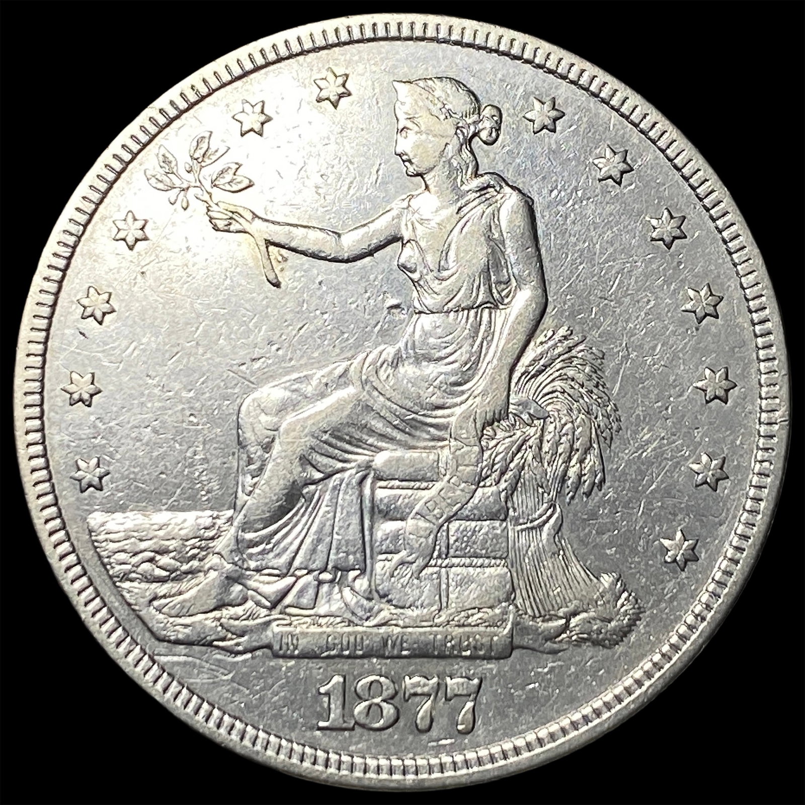 1877-S Silver Trade Dollar CLOSELY UNCIRCULATED (1 of 2)
