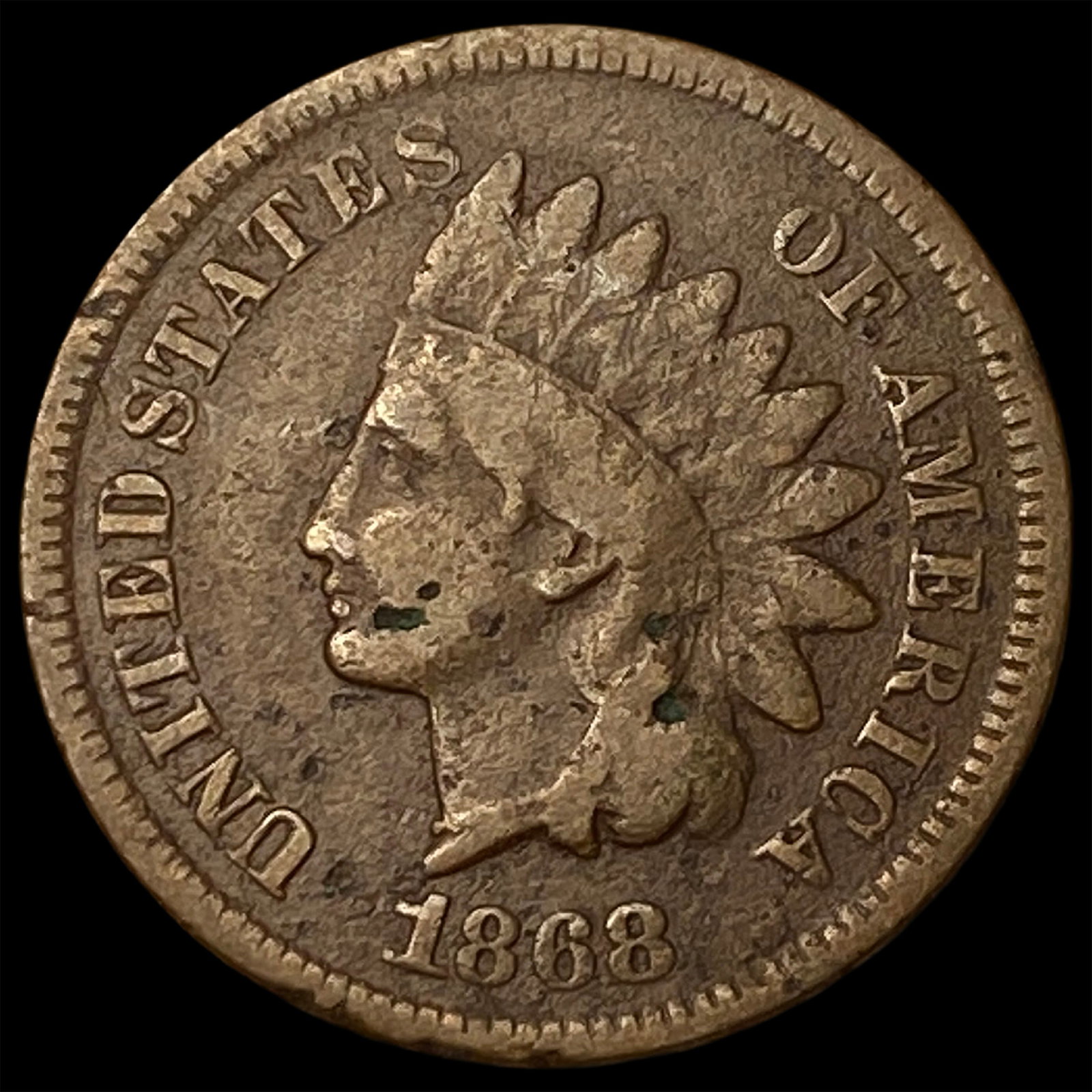 1868 Indian Head Cent NICELY CIRCULATED: 1868 Indian Head Cent NICELY CIRCULATED