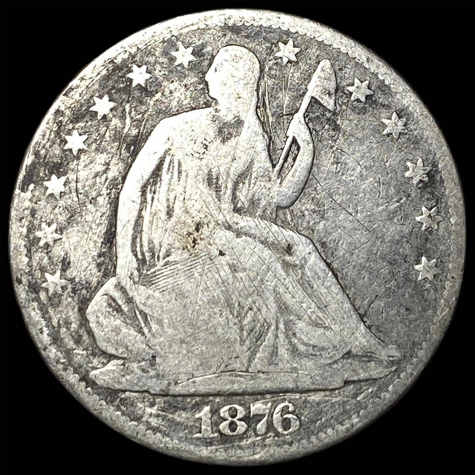 1876 Seated Liberty Half Dollar NICELY CIRCULATED: 1876 Seated Liberty Half Dollar NICELY CIRCULATED
