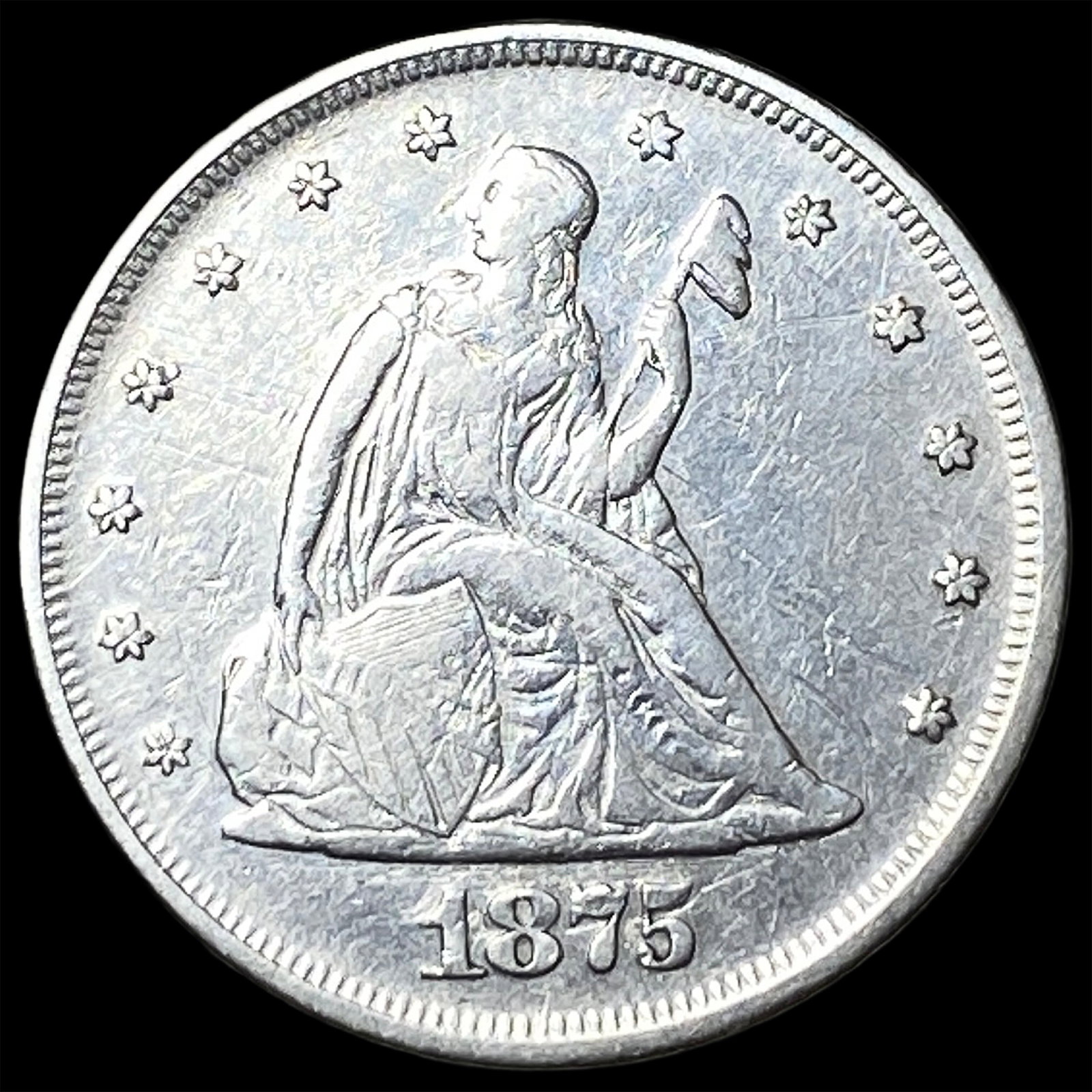 1875-S Silver Twenty Cents CHOICE AU (1 of 2)
