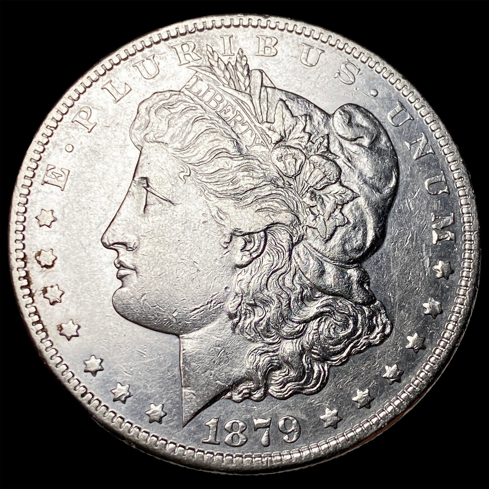 1879-S Silver Morgan Dollar CHOICE AU: 1879-S Silver Morgan Dollar CHOICE AU