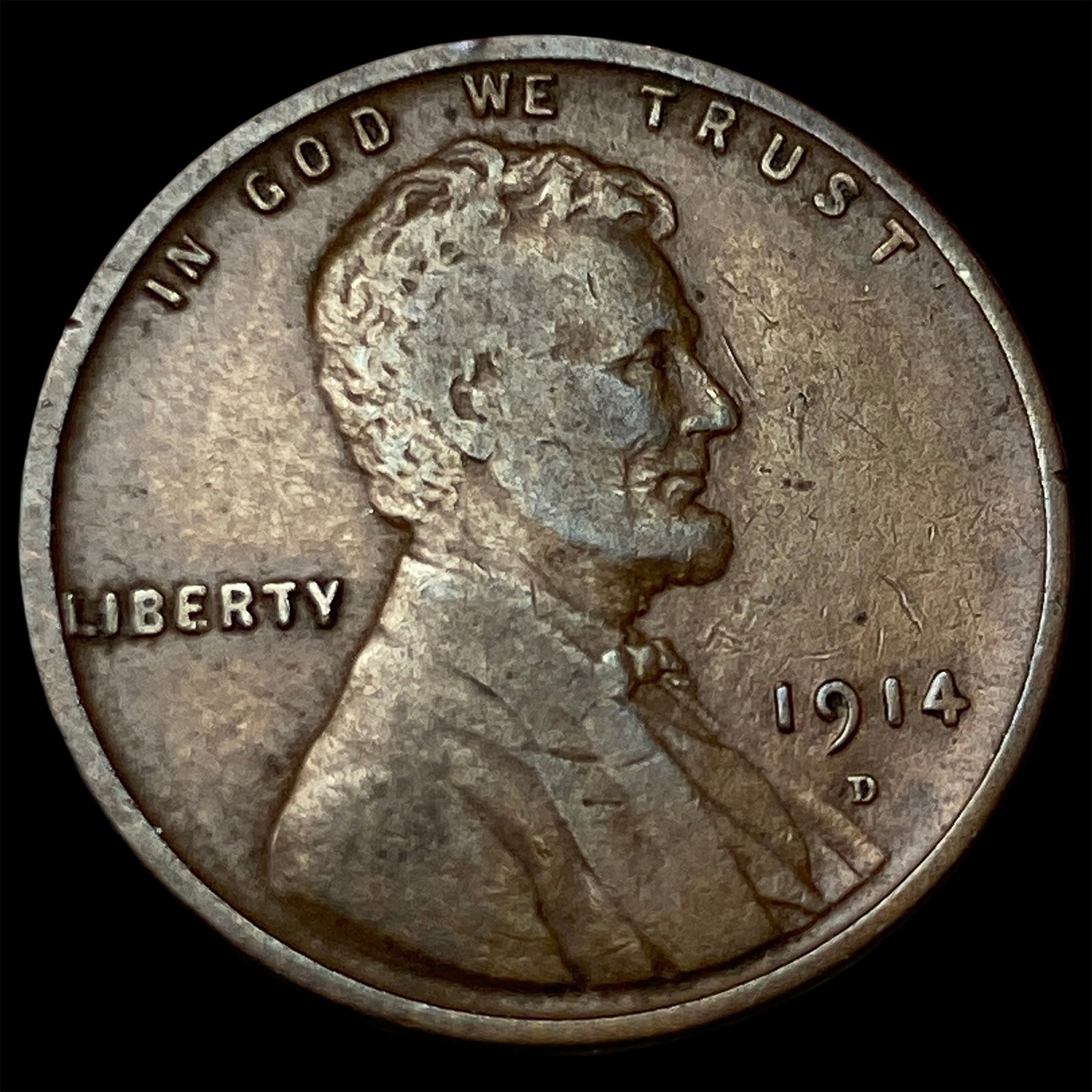 1914-D Lincoln Wheat Cent LIGHTLY CIRCULATED (1 of 2)