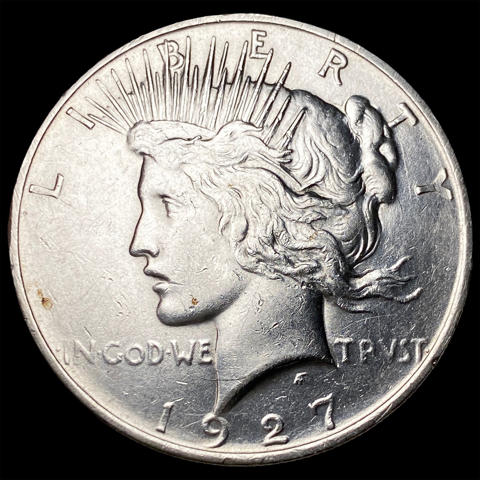 1927 Silver Peace Dollar CHOICE AU: 1927 Silver Peace Dollar CHOICE AU