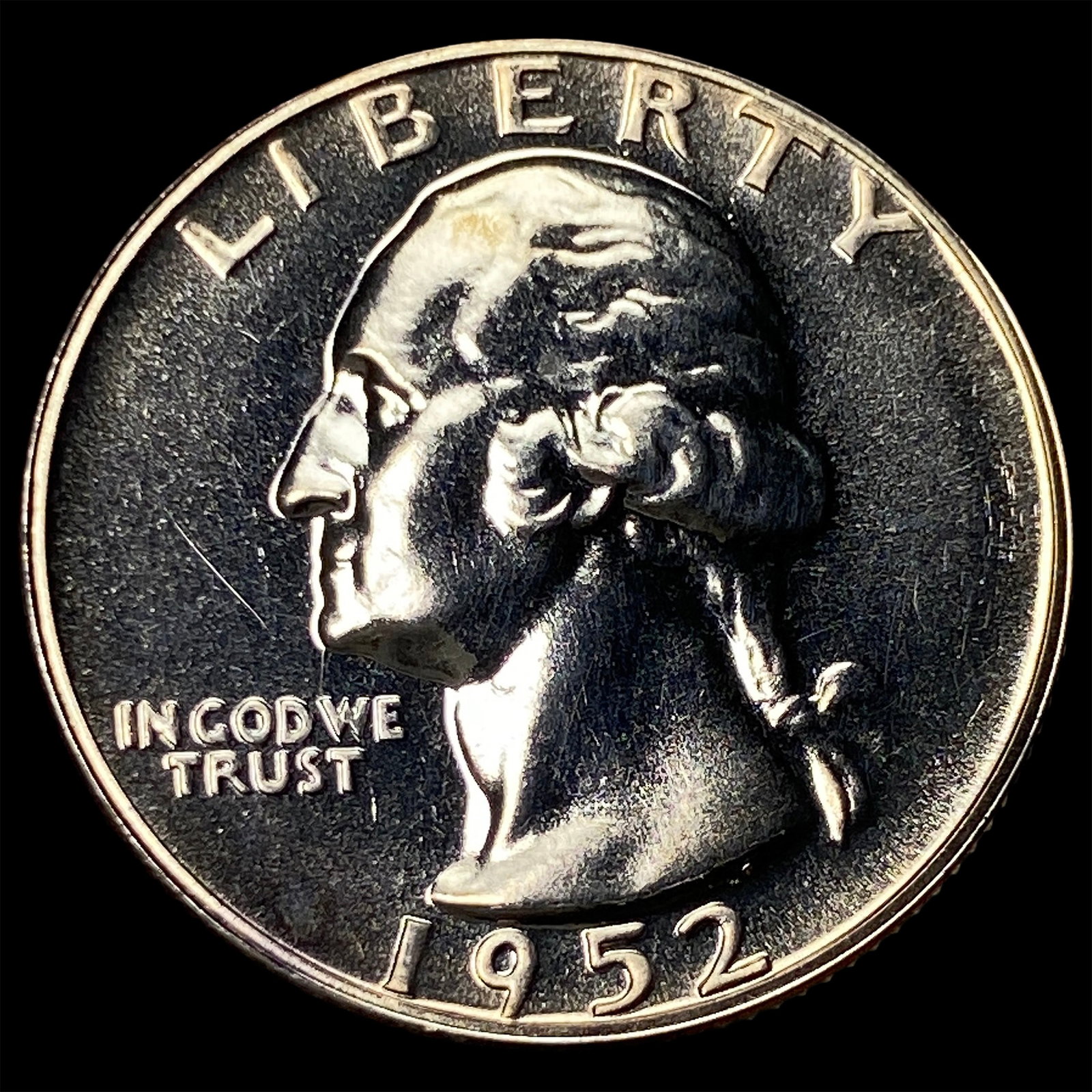 1952 Silver Washington Quarter GEM PROOF: 1952 Silver Washington Quarter GEM PROOF