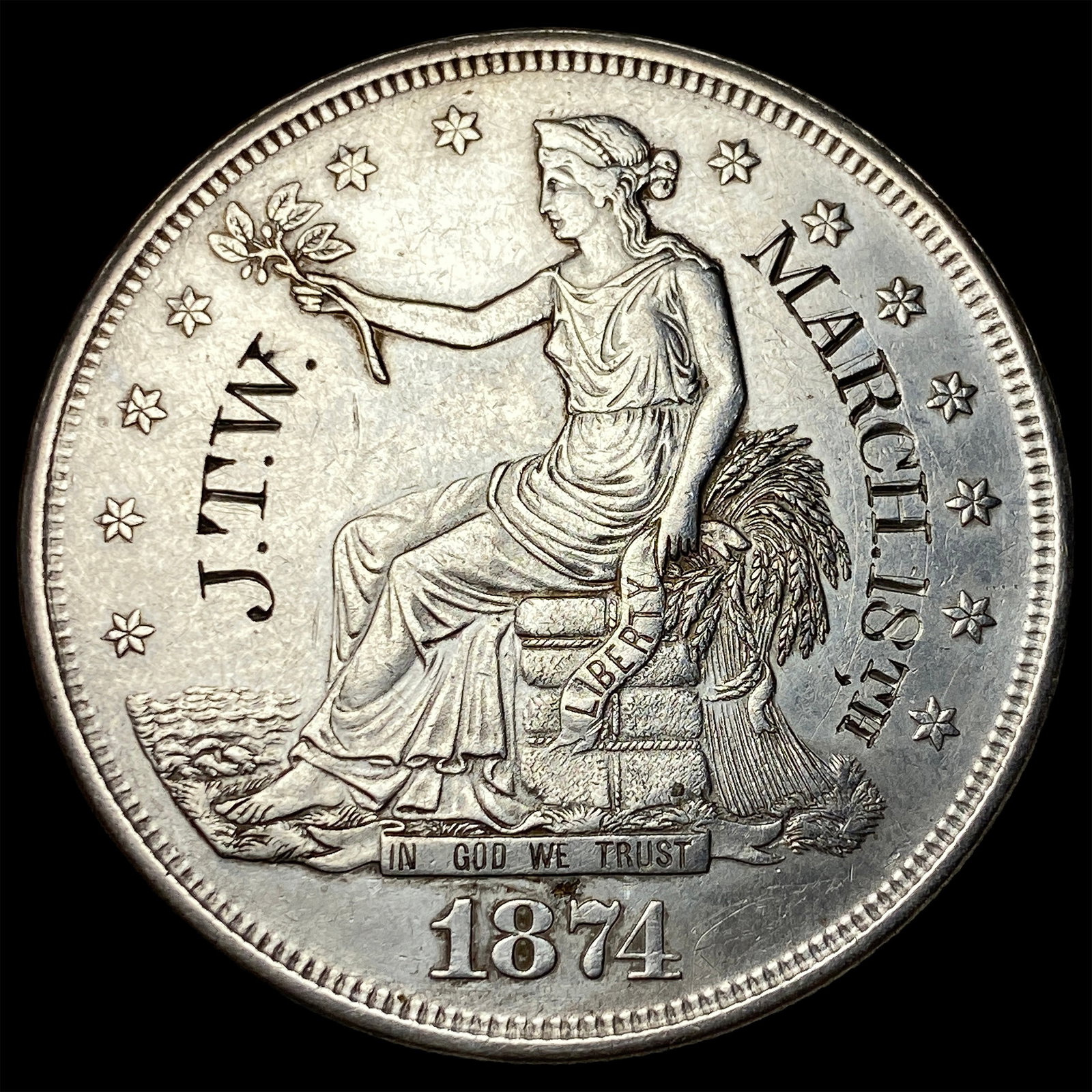 1874 Silver Trade Dollar HIGH GRADE: 1874 Silver Trade Dollar HIGH GRADE