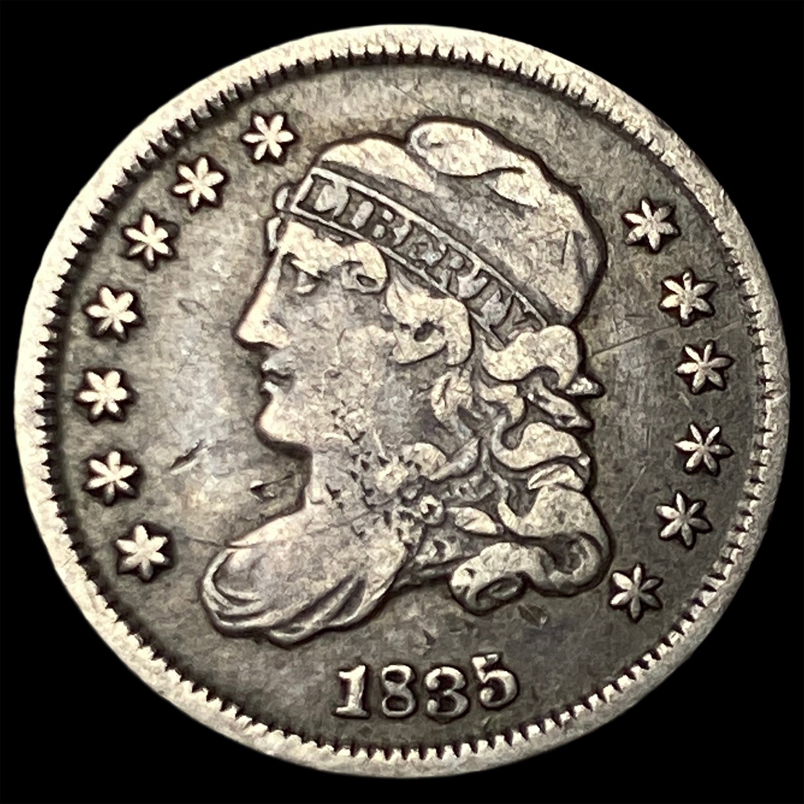 1835 Capped Bust Half Dime LIGHTLY CIRCULATED: 1835 Capped Bust Half Dime LIGHTLY CIRCULATED