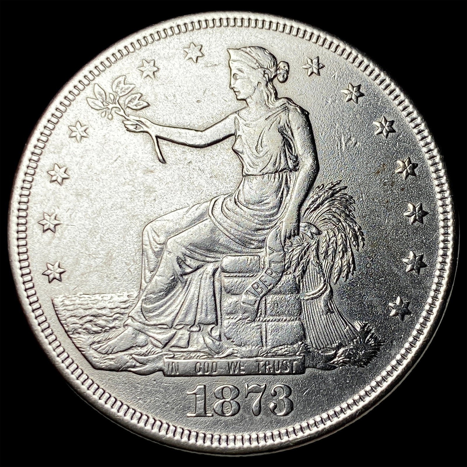 1873 Silver Trade Dollar CLOSELY UNCIRCULATED: 1873 Silver Trade Dollar CLOSELY UNCIRCULATED