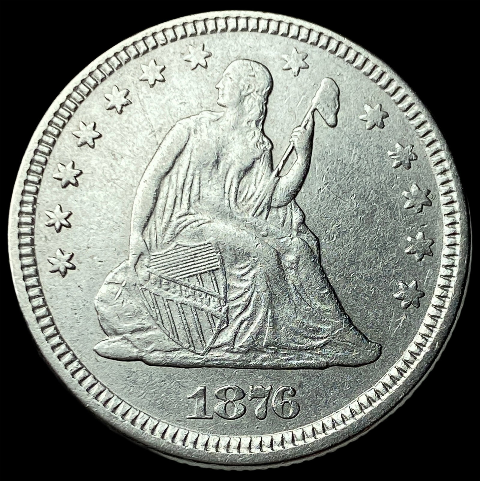 1876 Seated Liberty Quarter UNCIRCULATED (1 of 2)