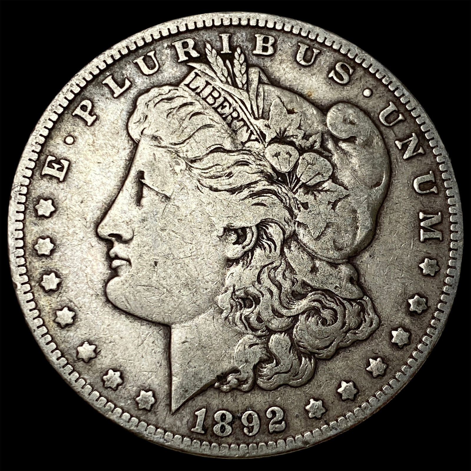 1892 Silver Morgan Dollar NEARLY UNCIRCULATED: 1892 Silver Morgan Dollar NEARLY UNCIRCULATED